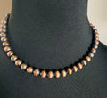 8MM Copper Pearl bead 16" Necklace