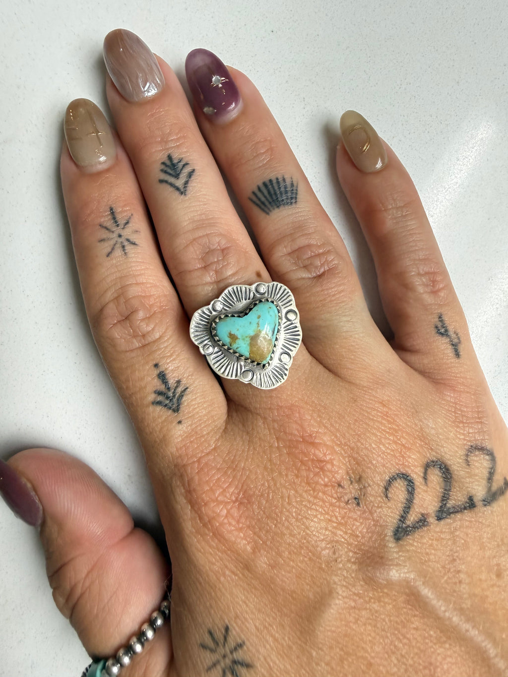 Sterling Silver Stella Blue Turquoise Ring