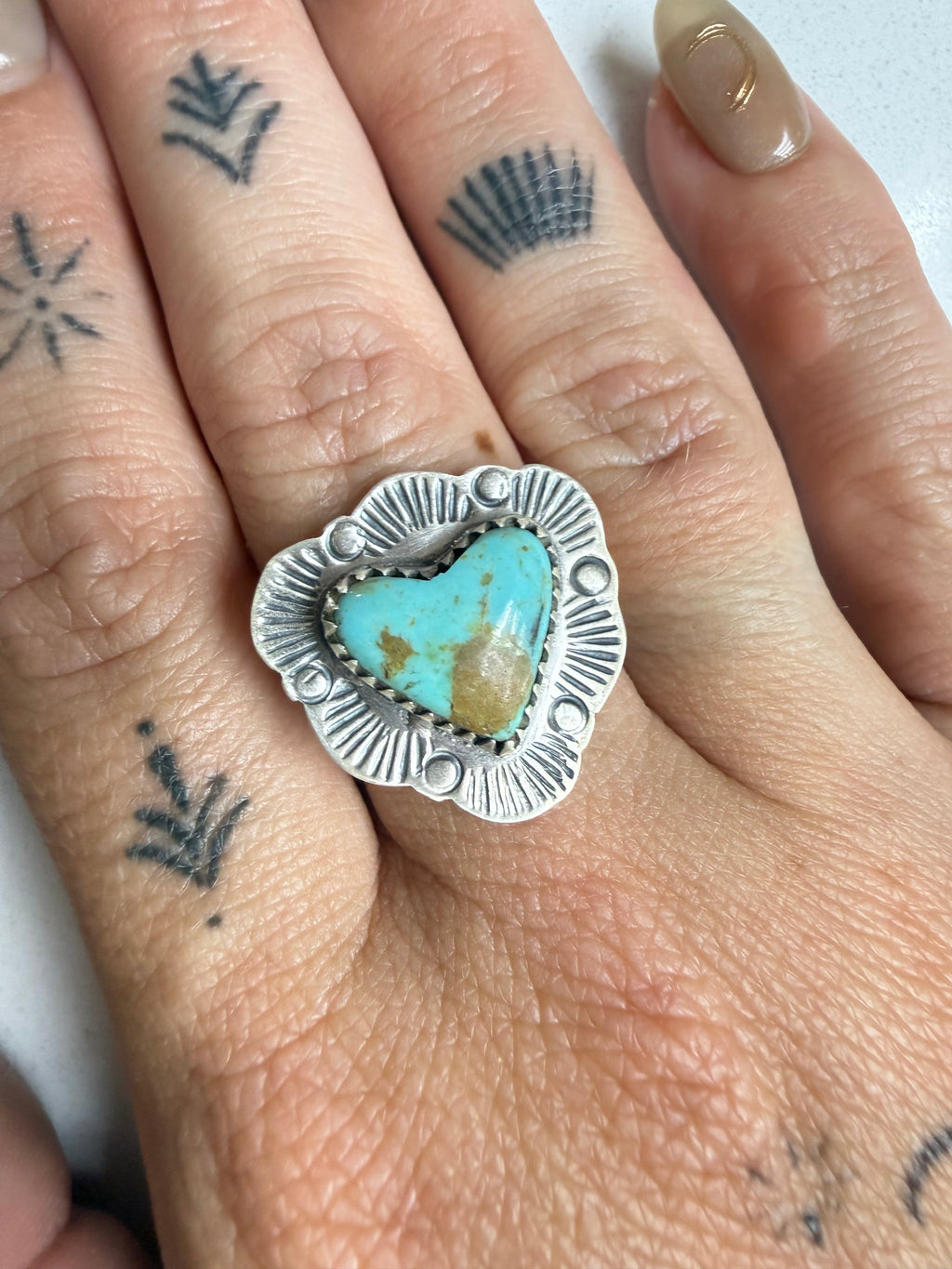 Sterling Silver Stella Blue Turquoise Ring
