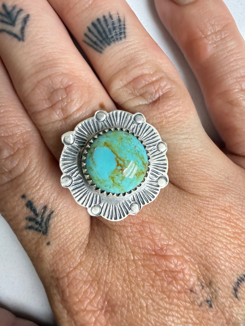 Sterling Silver Stella Blue Turquoise Ring