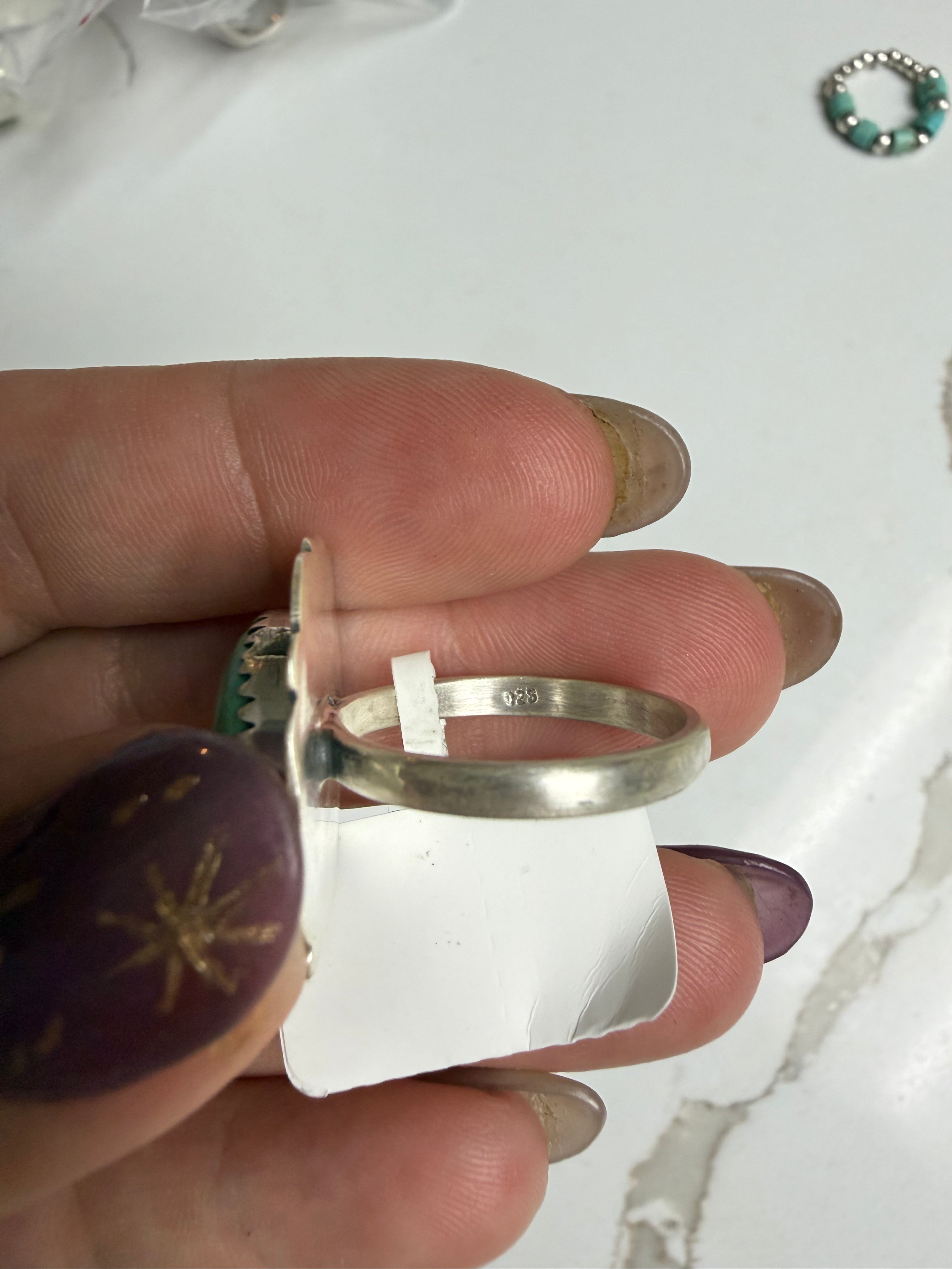 Sterling Silver Stella Blue Turquoise Ring
