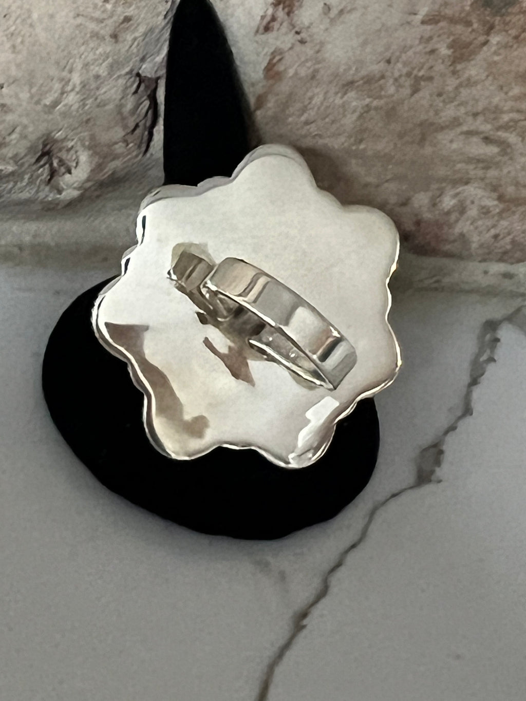 Sterling Silver Kingman Turquoise Cluster Ring