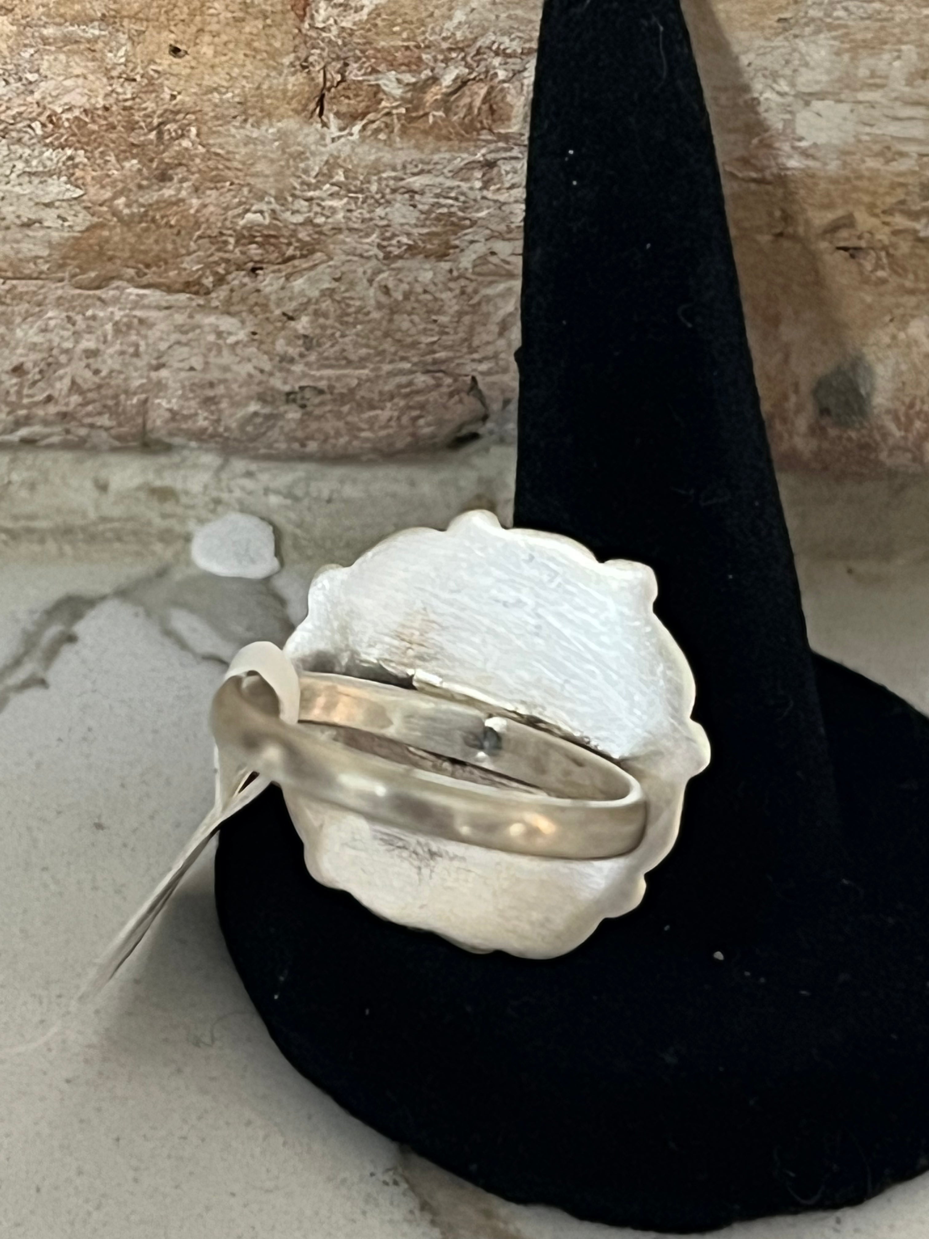 Sterling Silver Stella Blue Turquoise Ring