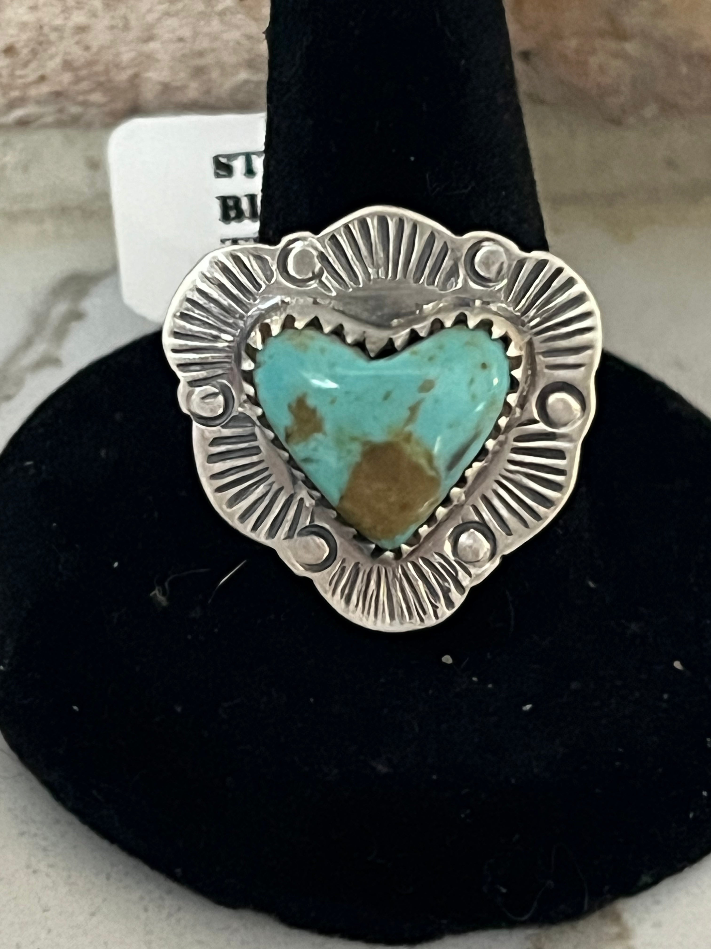 Sterling Silver Stella Blue Turquoise Ring