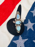 Sterling Silver Triple Stone Golden Hill Ring