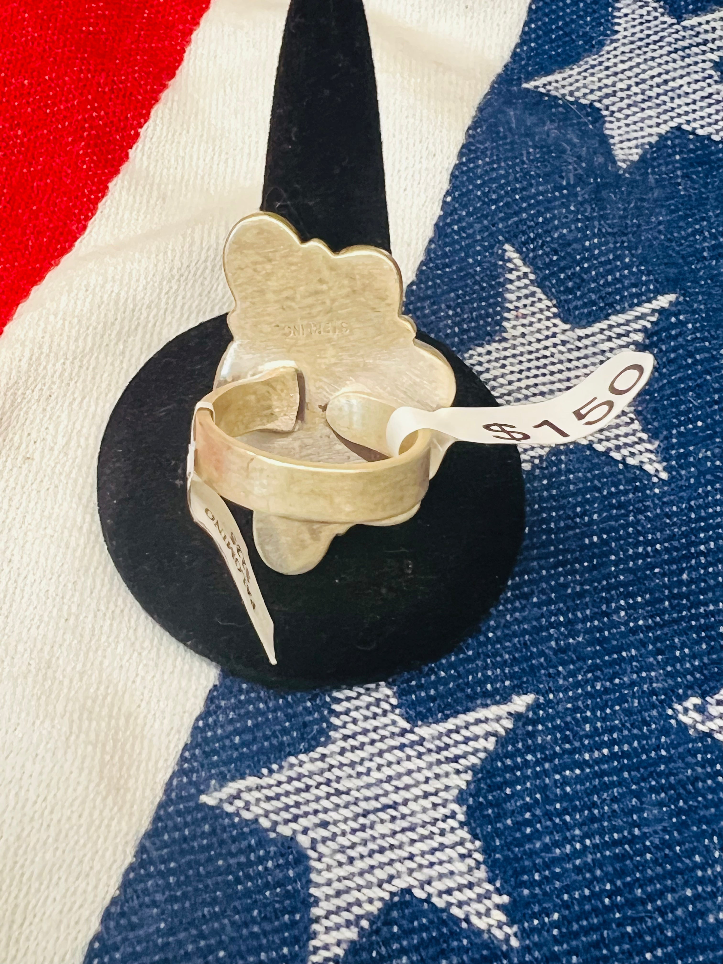 Sterling Silver Palomino half cluster ring