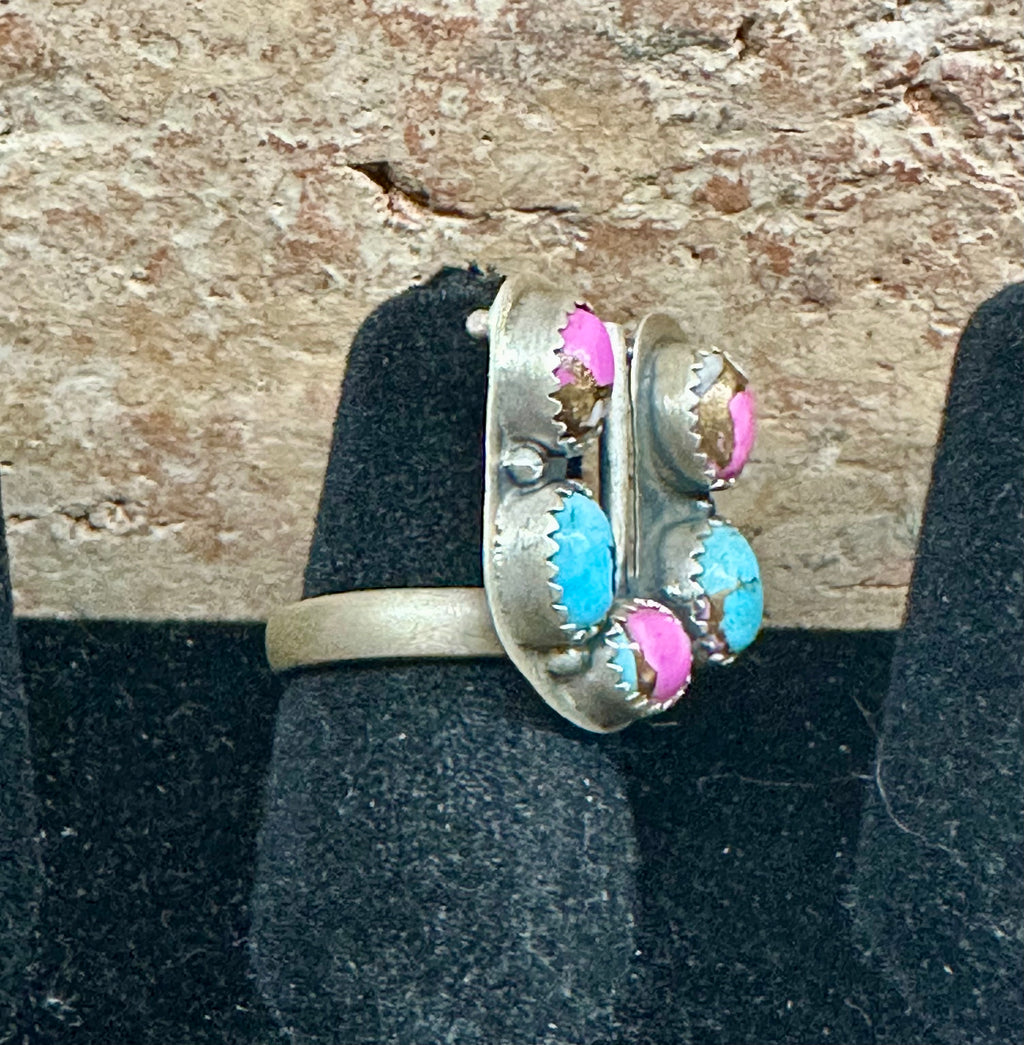 Sterling Silver Cotton Candy Buckle Ring