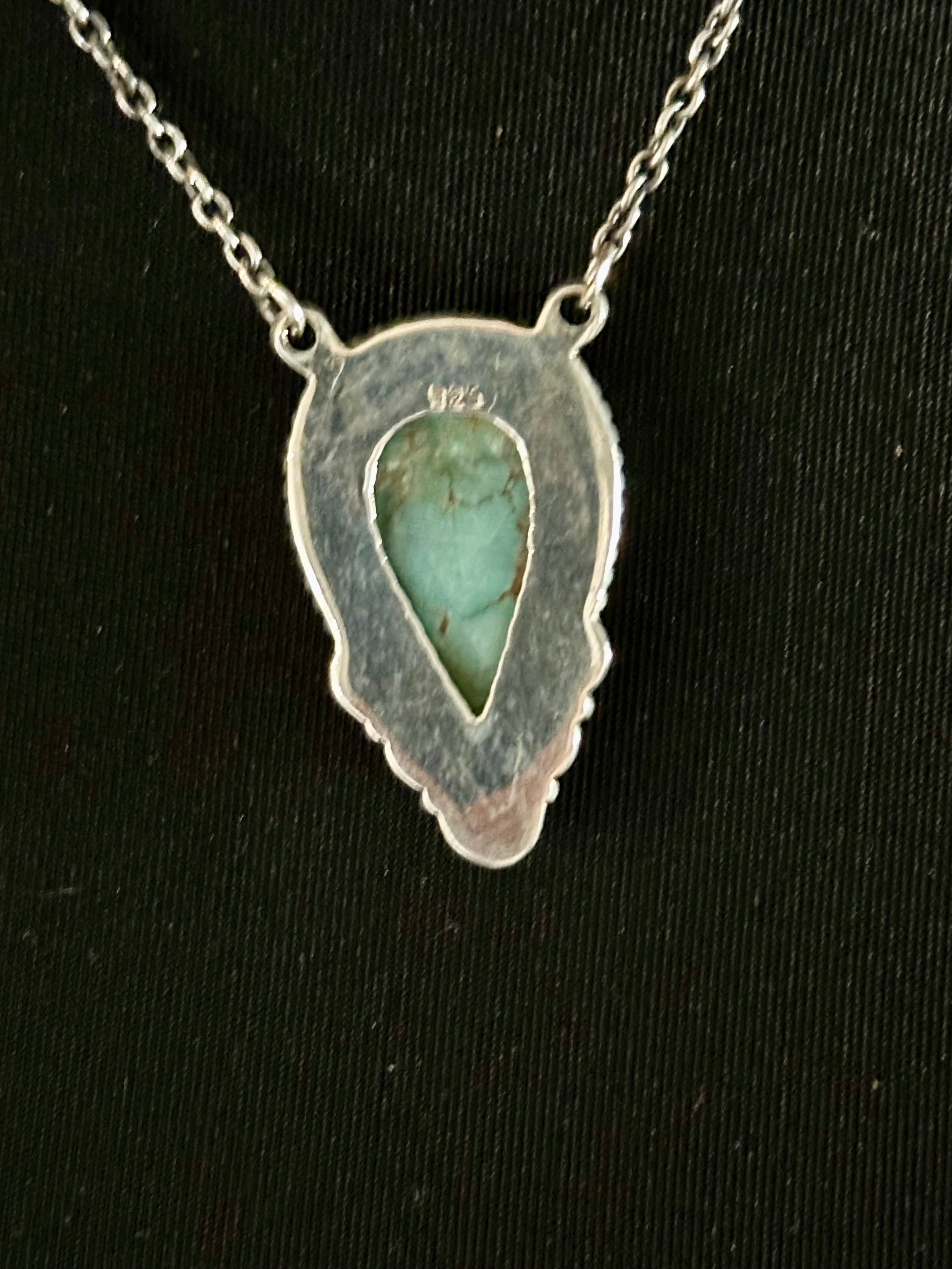 Mine 8 Turquoise Sterling Silver Necklace