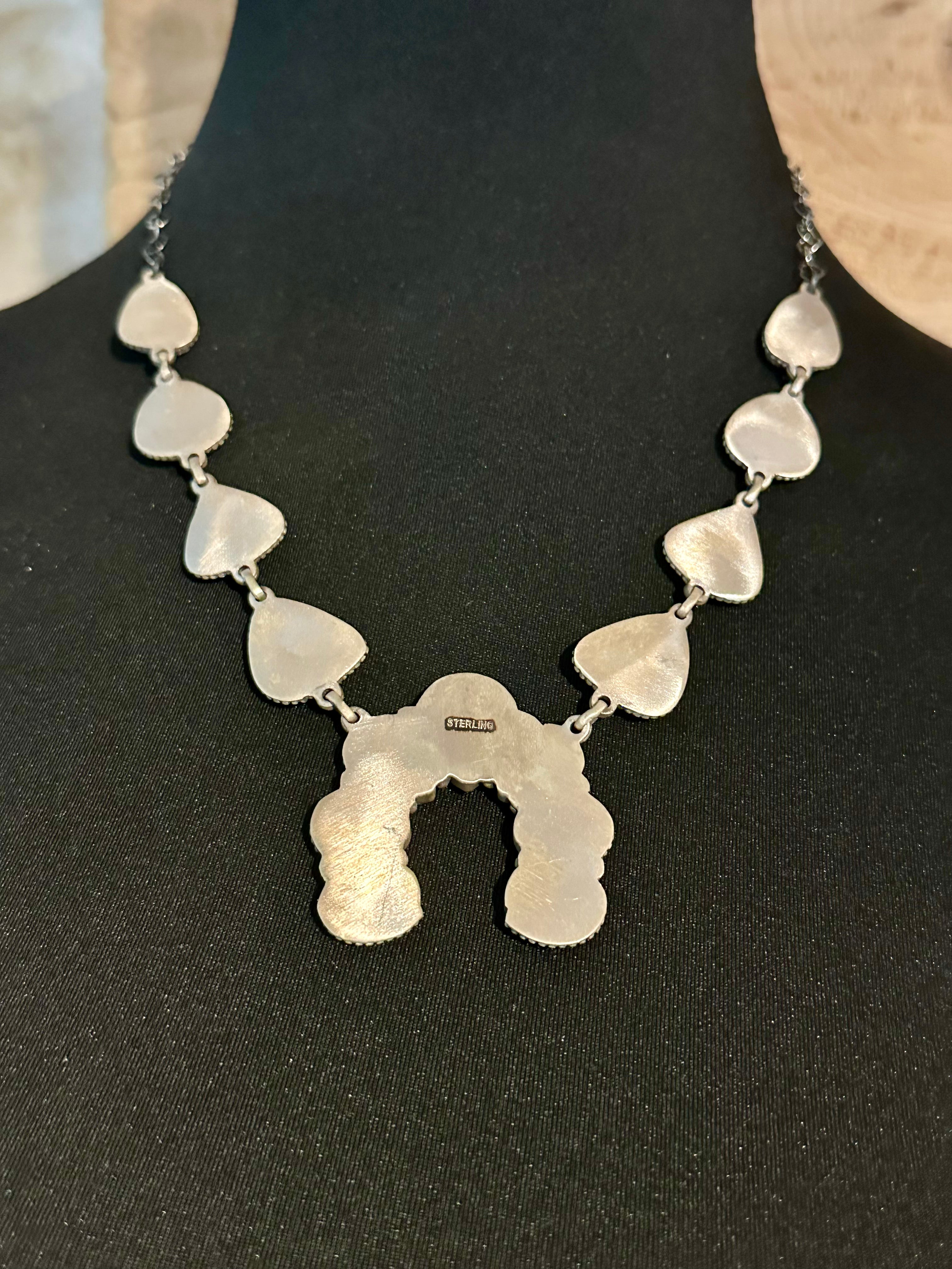 Mine 8 Turquoise Sterling Silver Naja Necklace