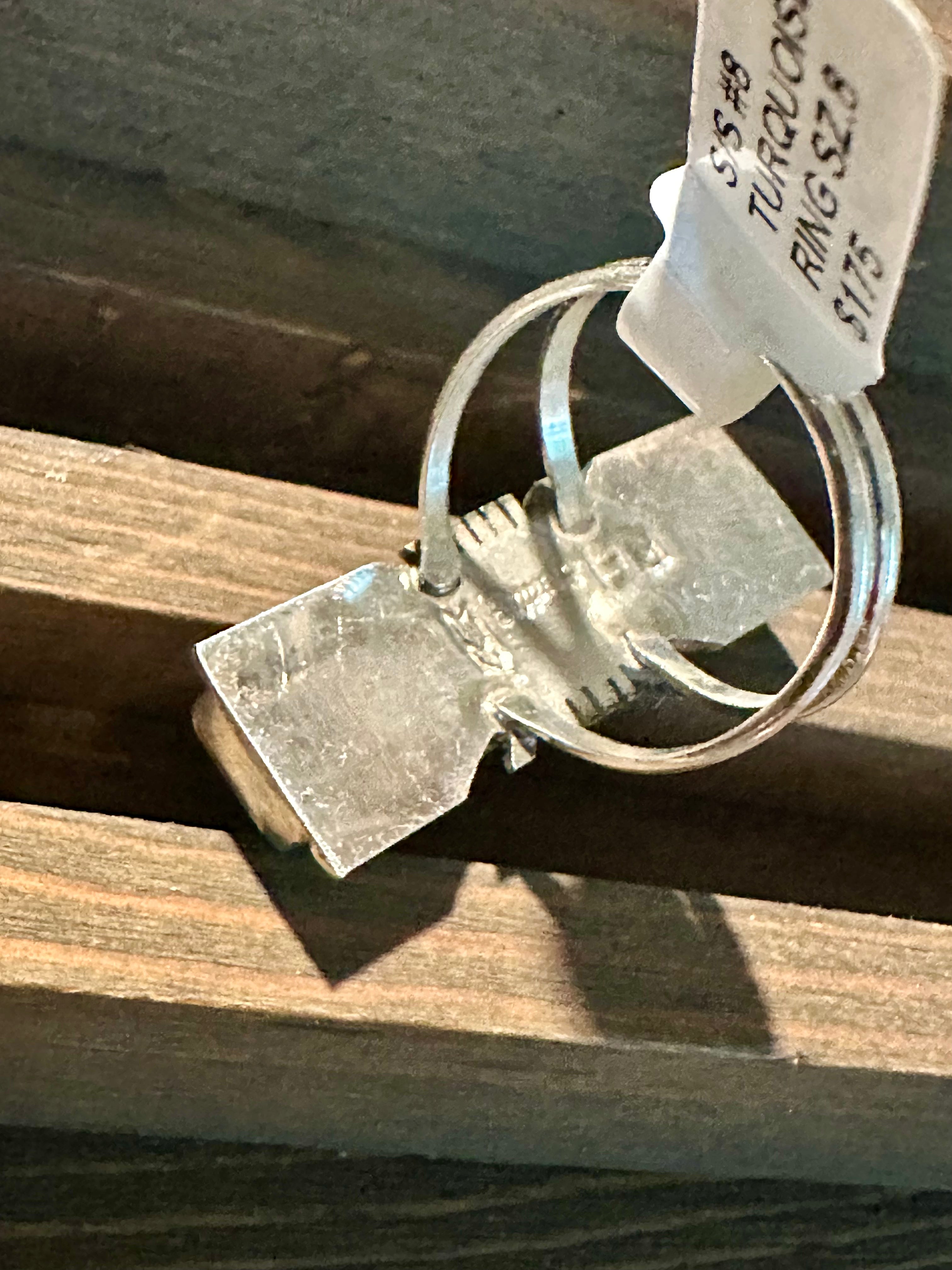 Native Mine 8 Turquoise Bar Ring