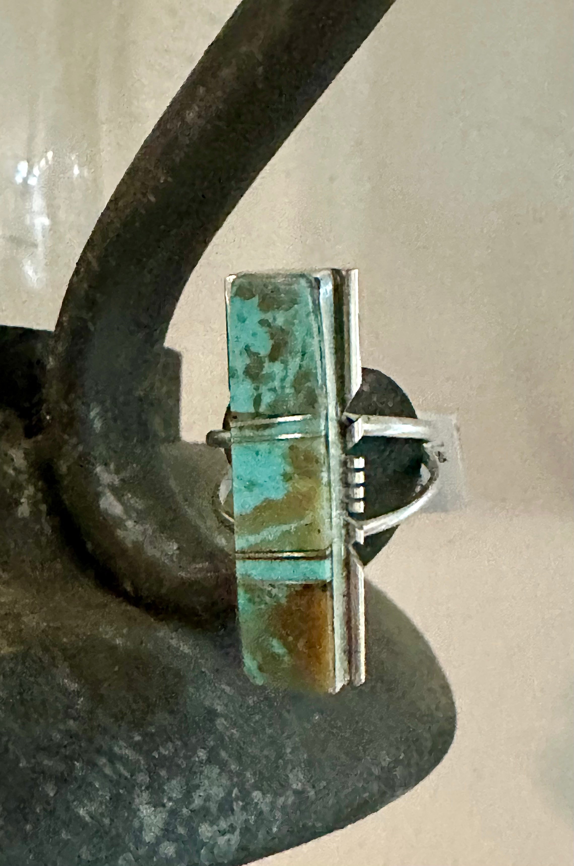 Native Mine 8 Turquoise Bar Ring
