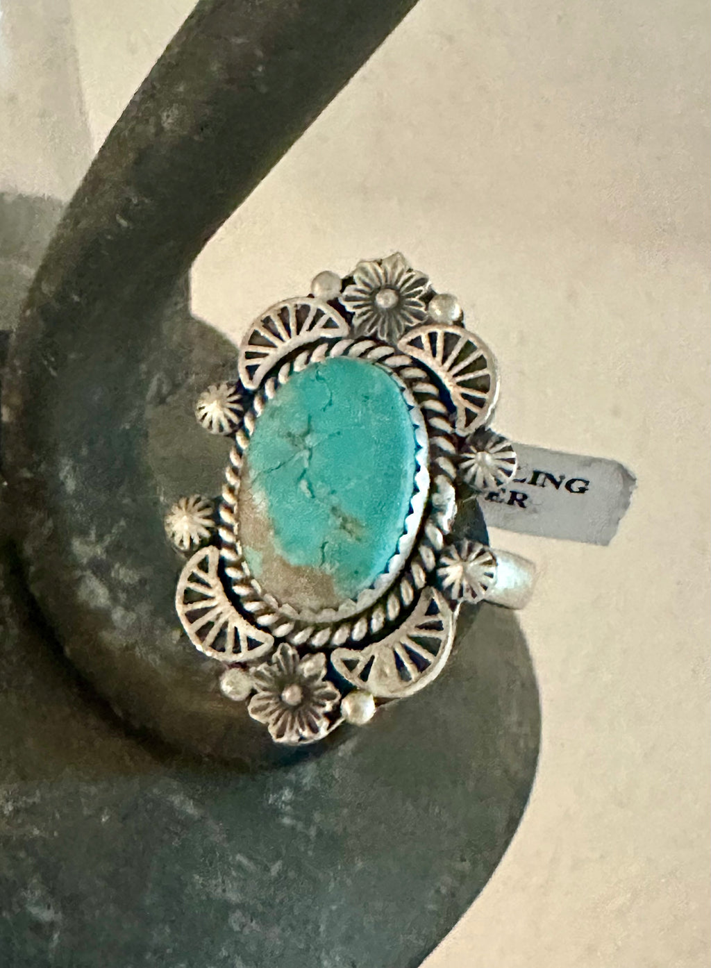 Sterling Silver Mine 8 Turquoise Ring