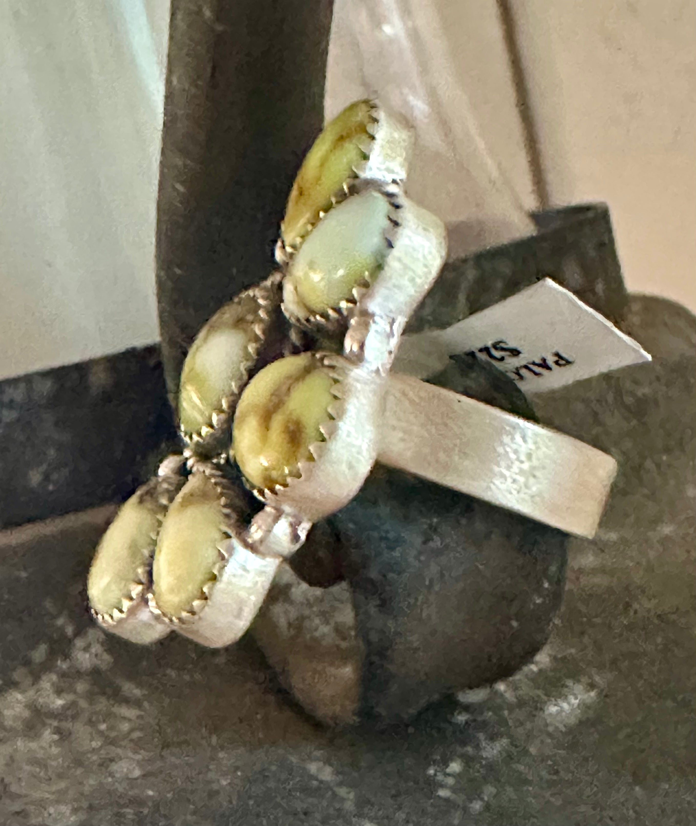 Sterling Silver Palomino half cluster ring