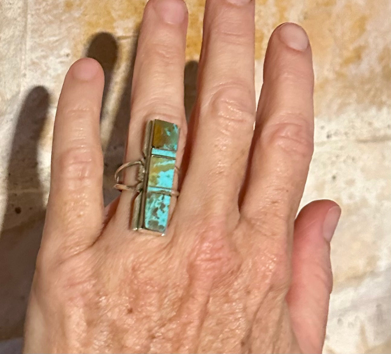 Native Mine 8 Turquoise Bar Ring