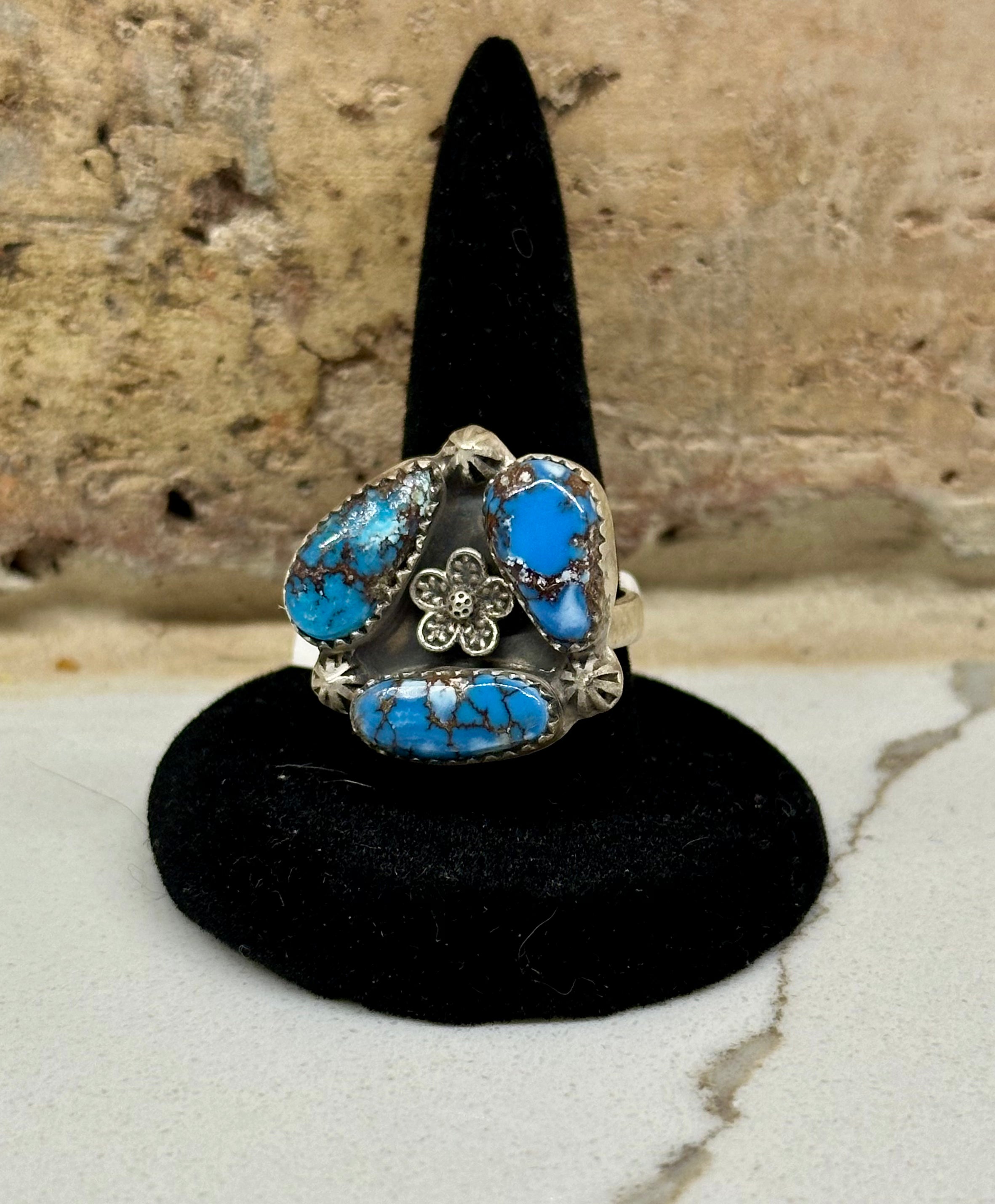 Golden Hill Sterling Silver Cluster ring