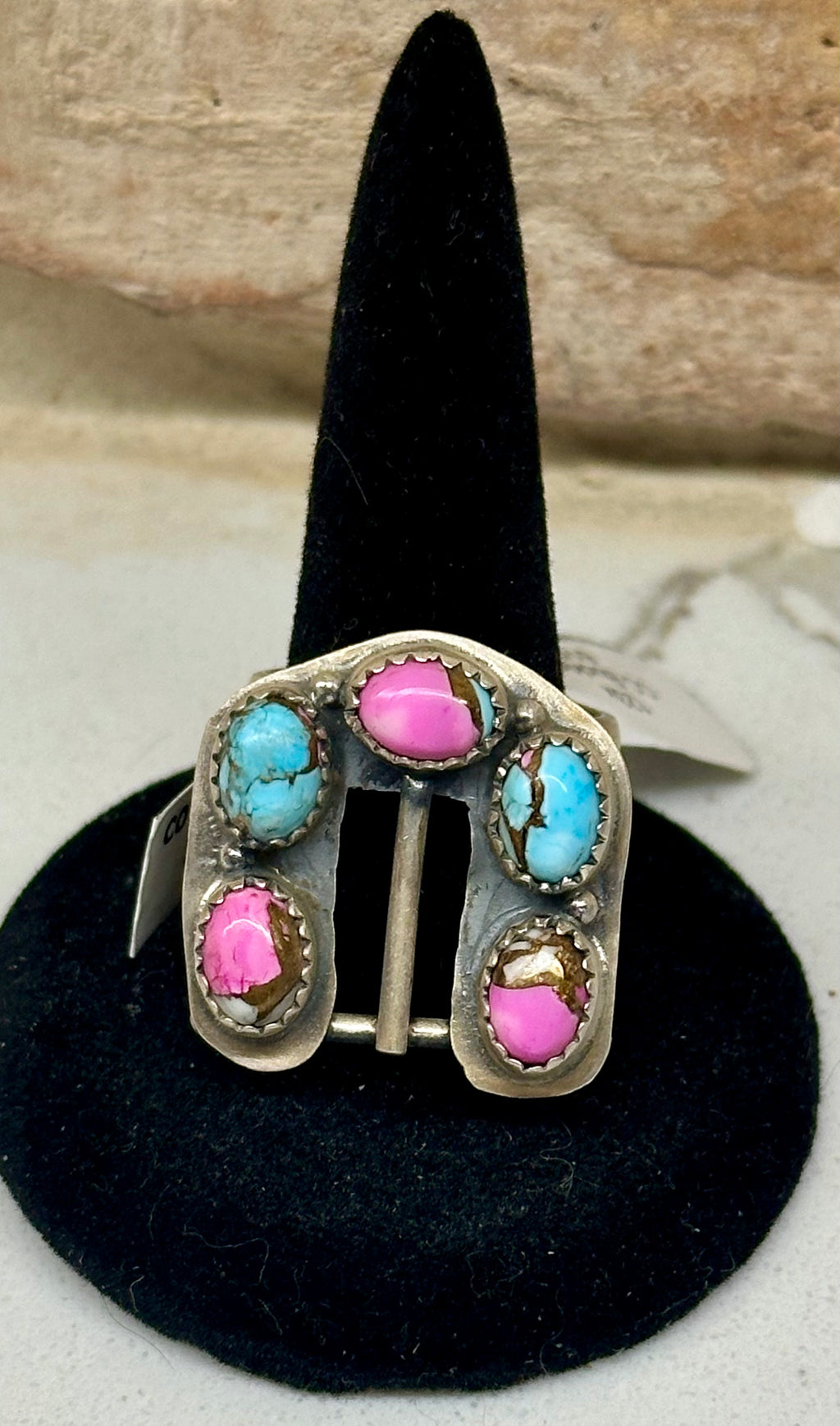 Sterling Silver Cotton Candy Buckle Ring