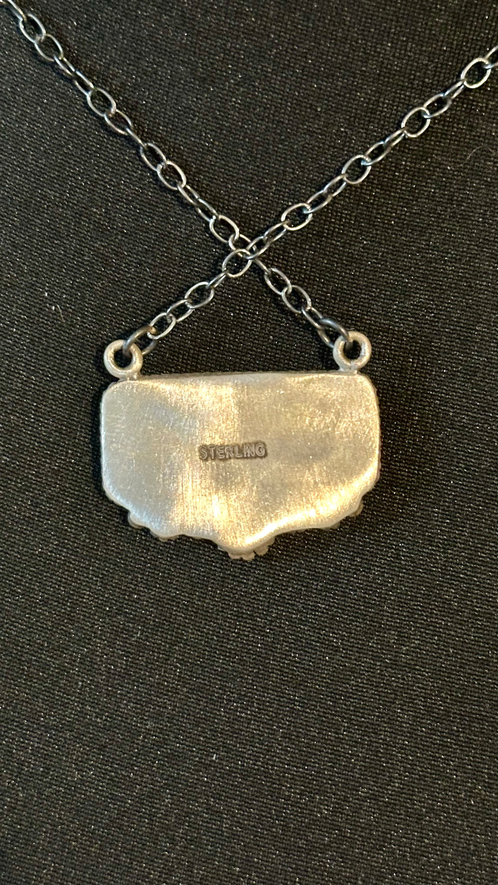 Sterling Silver Fox Turquoise Bar Necklace