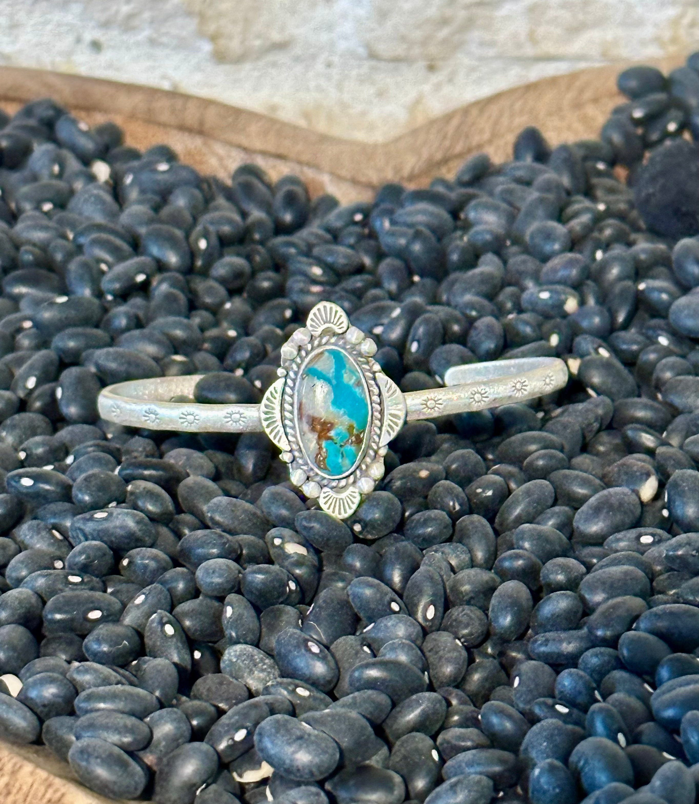 Fox Turquoise Sterling Silver Cuff