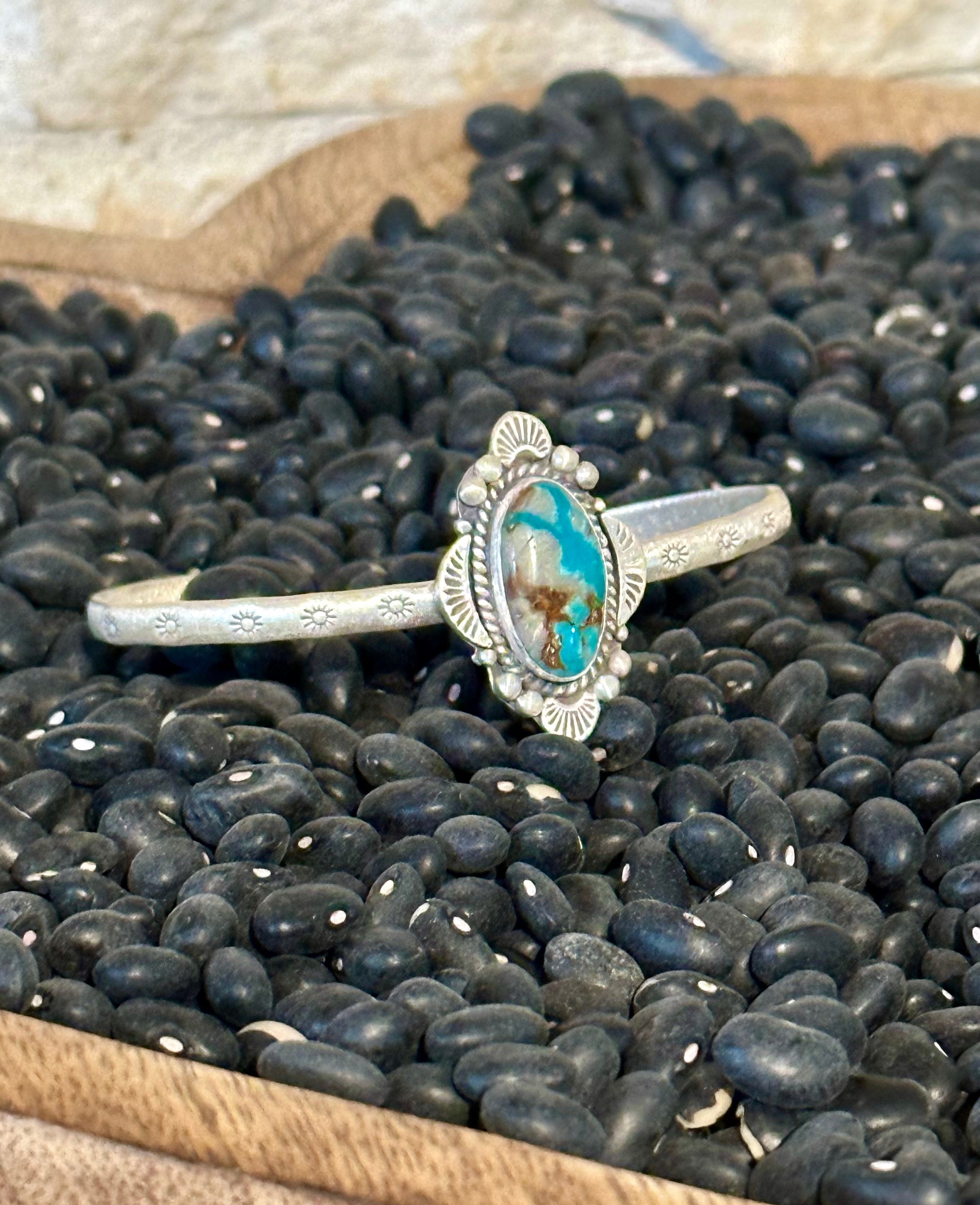 Fox Turquoise Sterling Silver Cuff