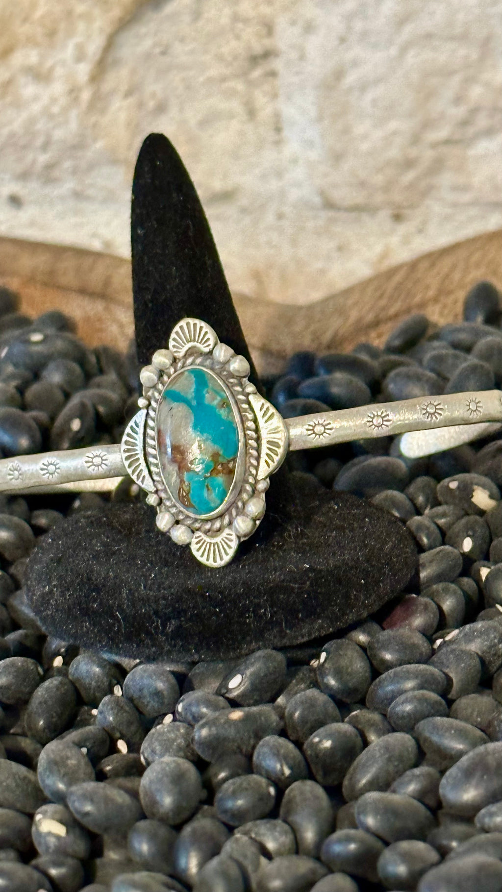 Fox Turquoise Sterling Silver Cuff