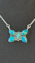 Sterling Silver Turquoise Necklace 18"