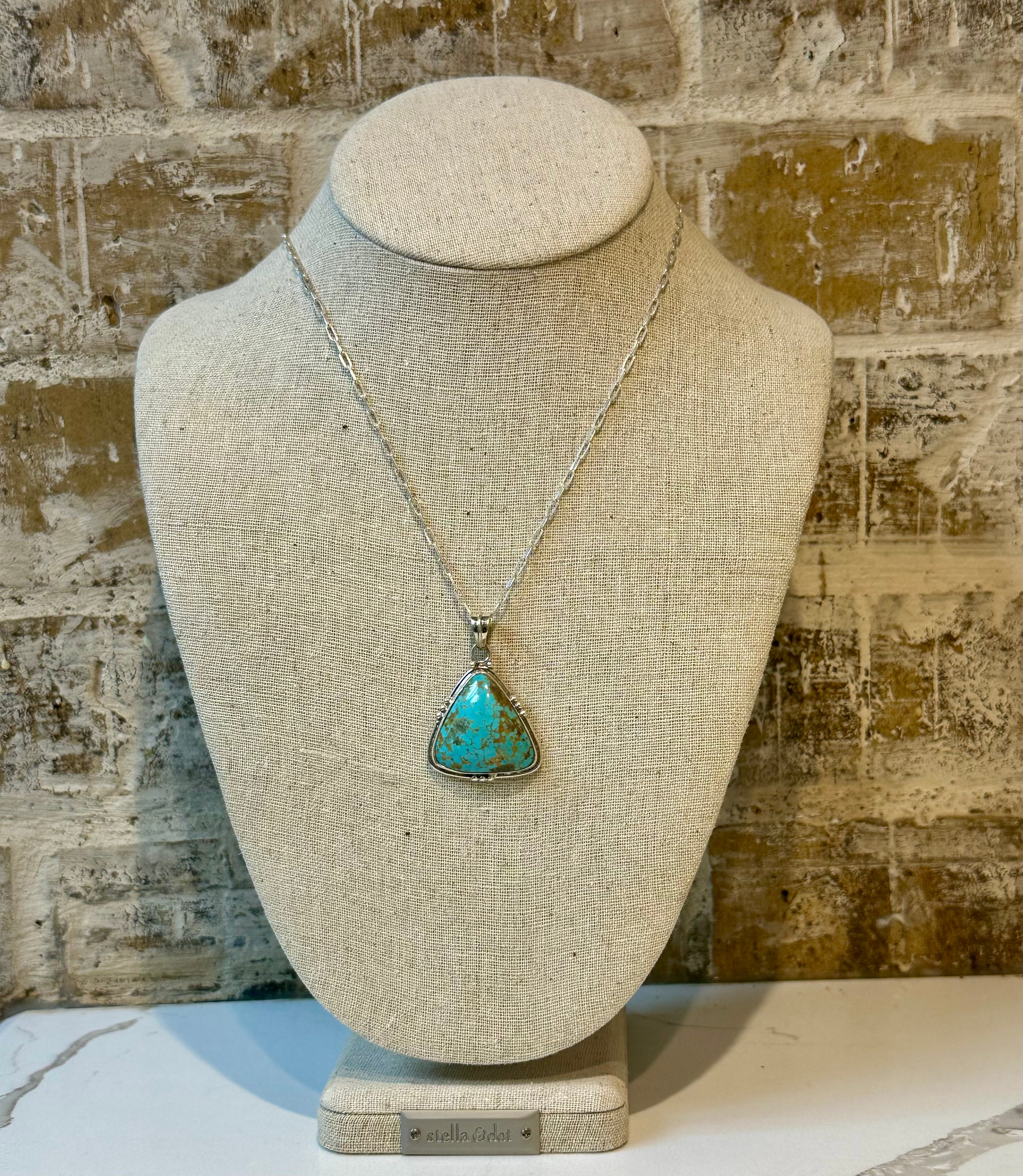 Kingman Turquoise Triangle Necklace