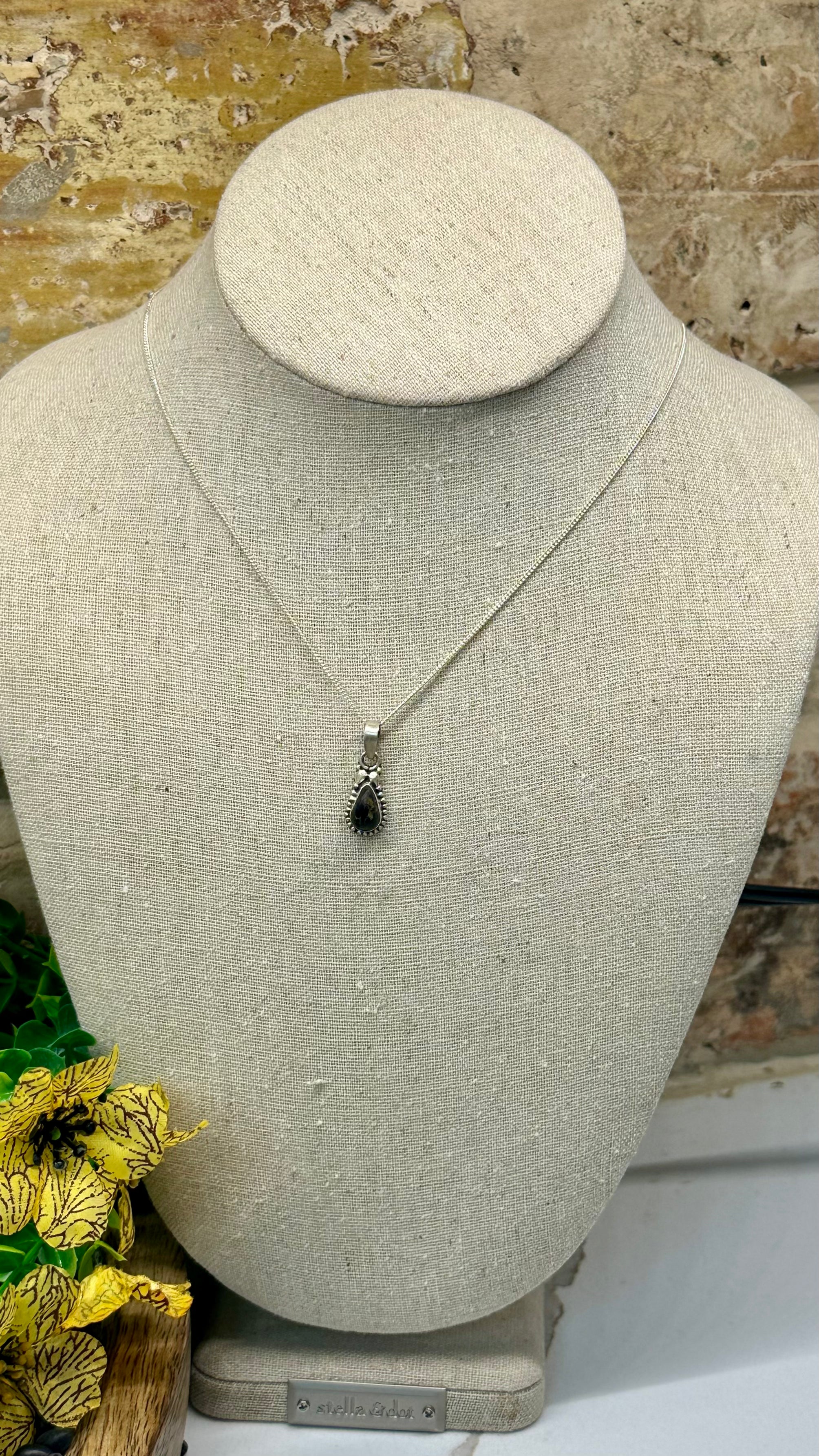 Small Sterling Silver BlackJack Necklace