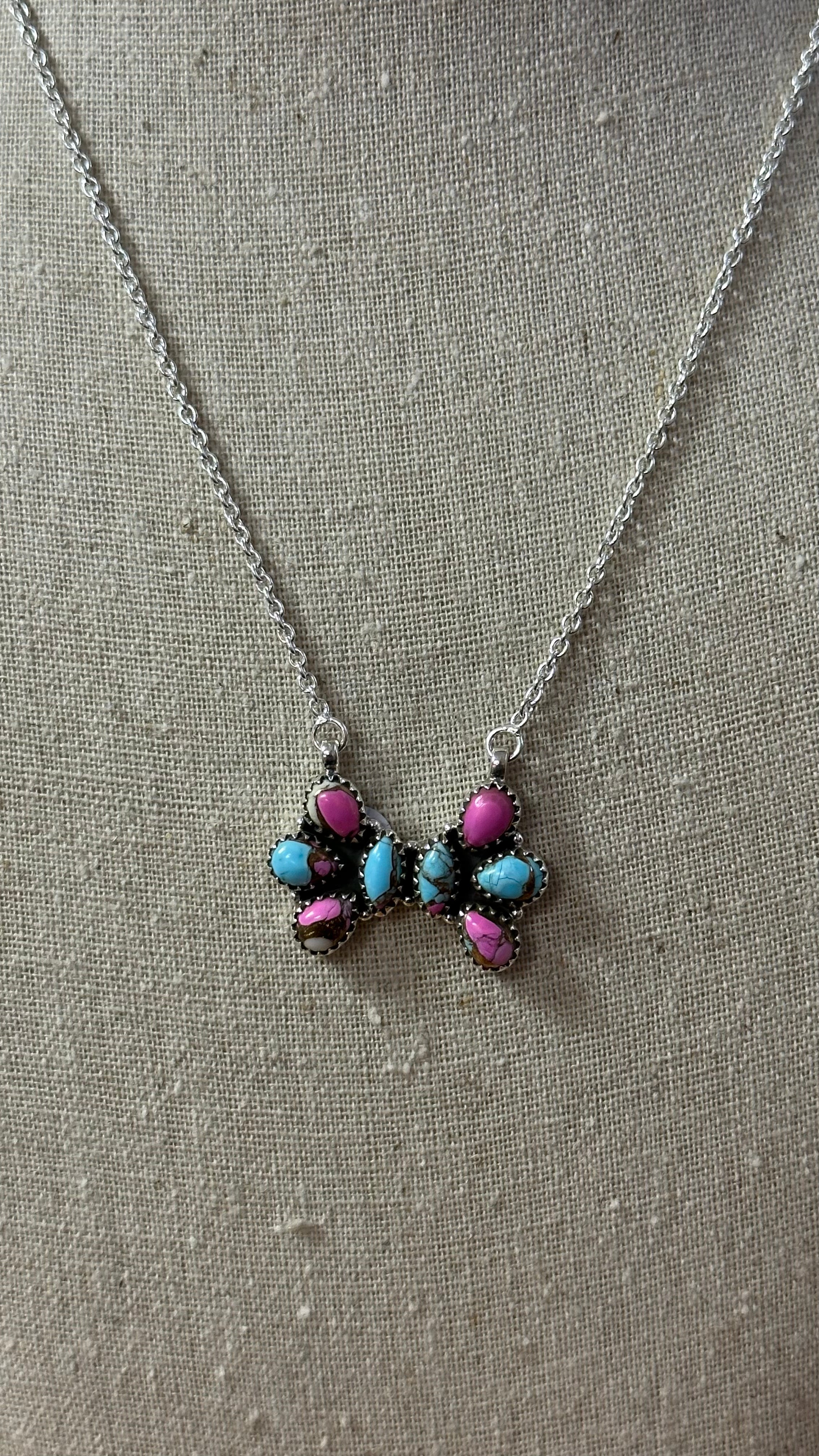 Sterling Silver Cotton Candy Necklace