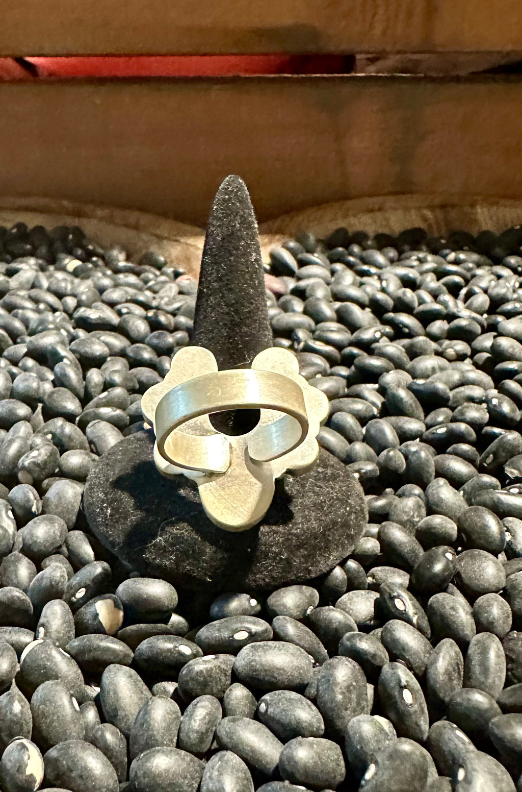 BlackJack/Blue Kingman Turquoise Sterling Silver Naja Ring