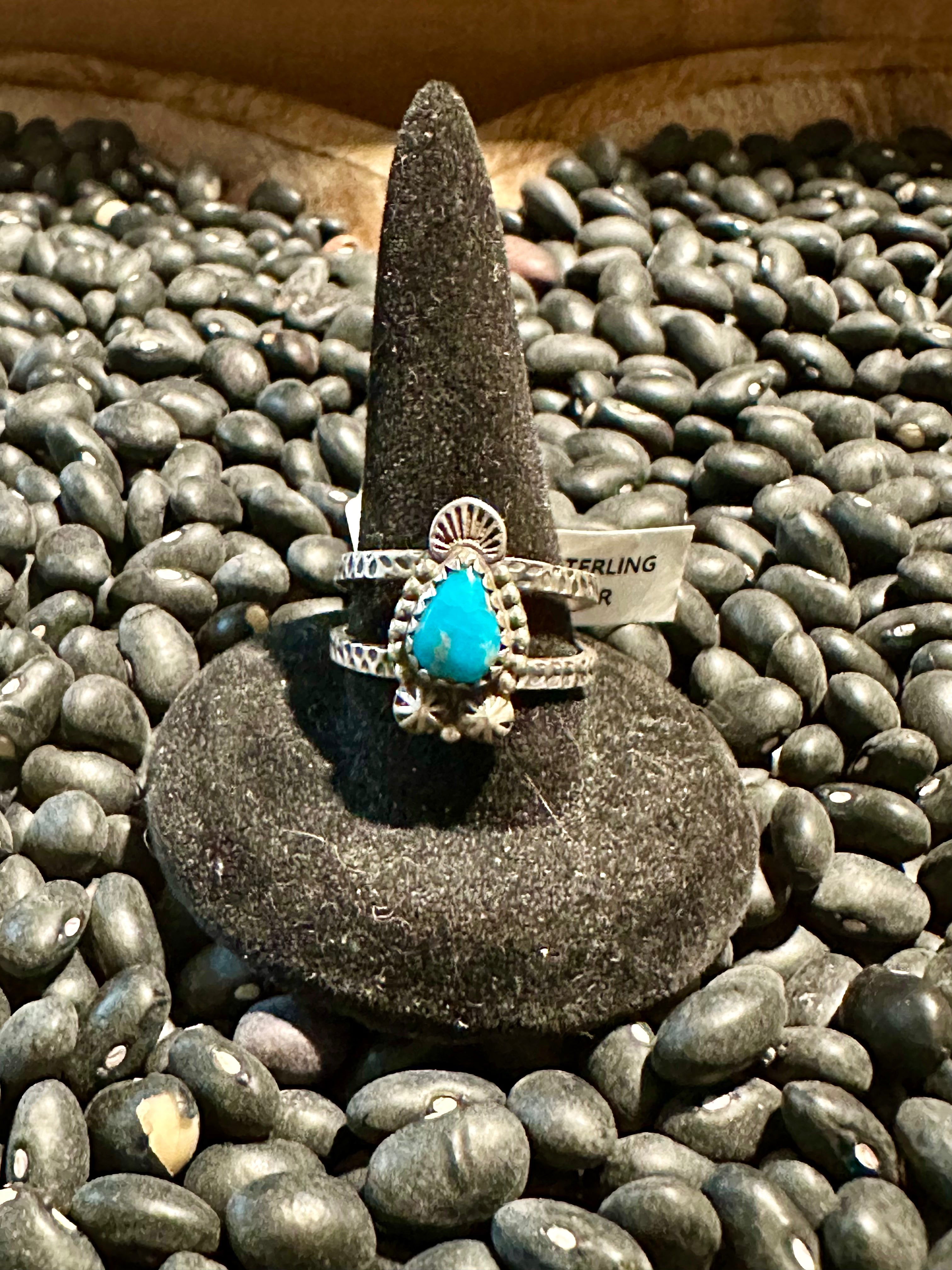 Sterling Silver Blue Bird Turquoise Ring