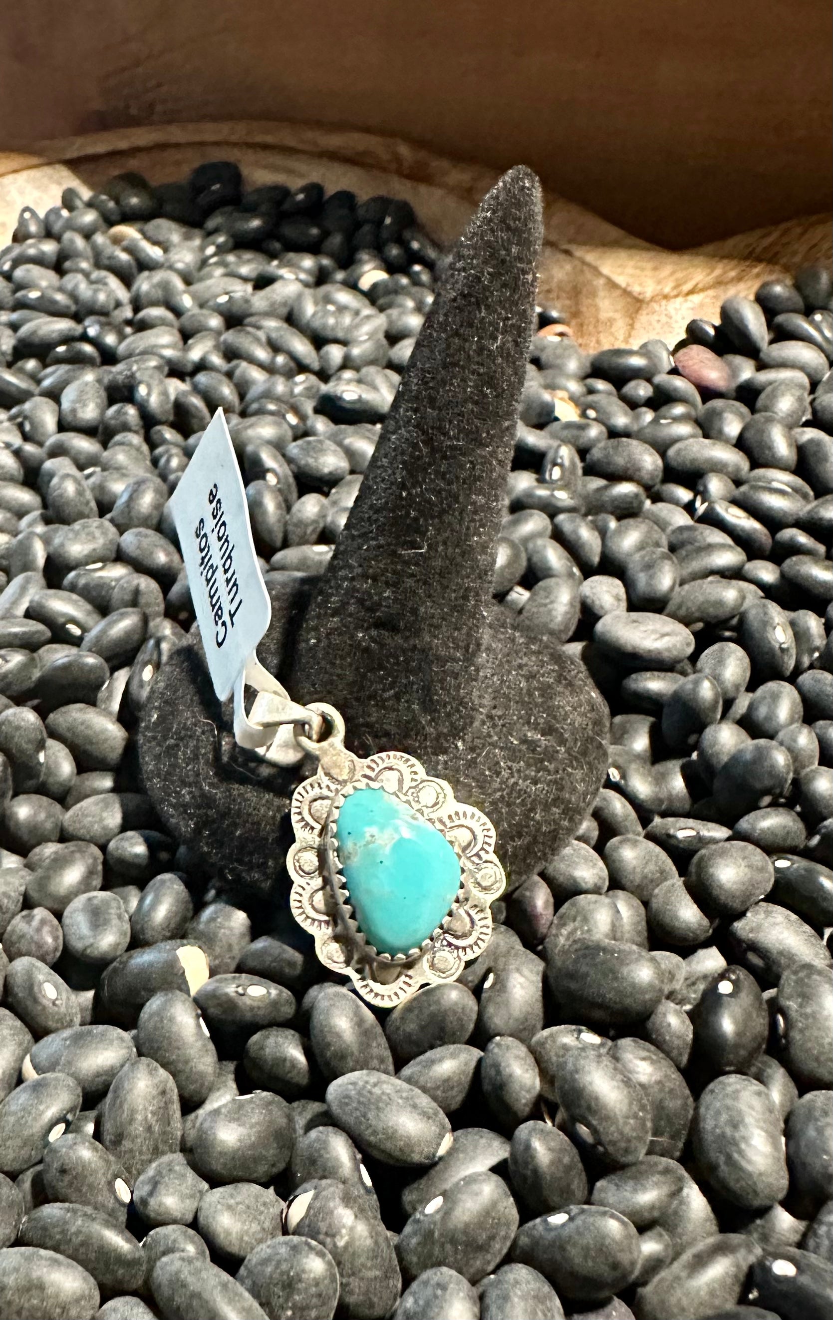Sterling Silver Campitos Turquoise Pendant
