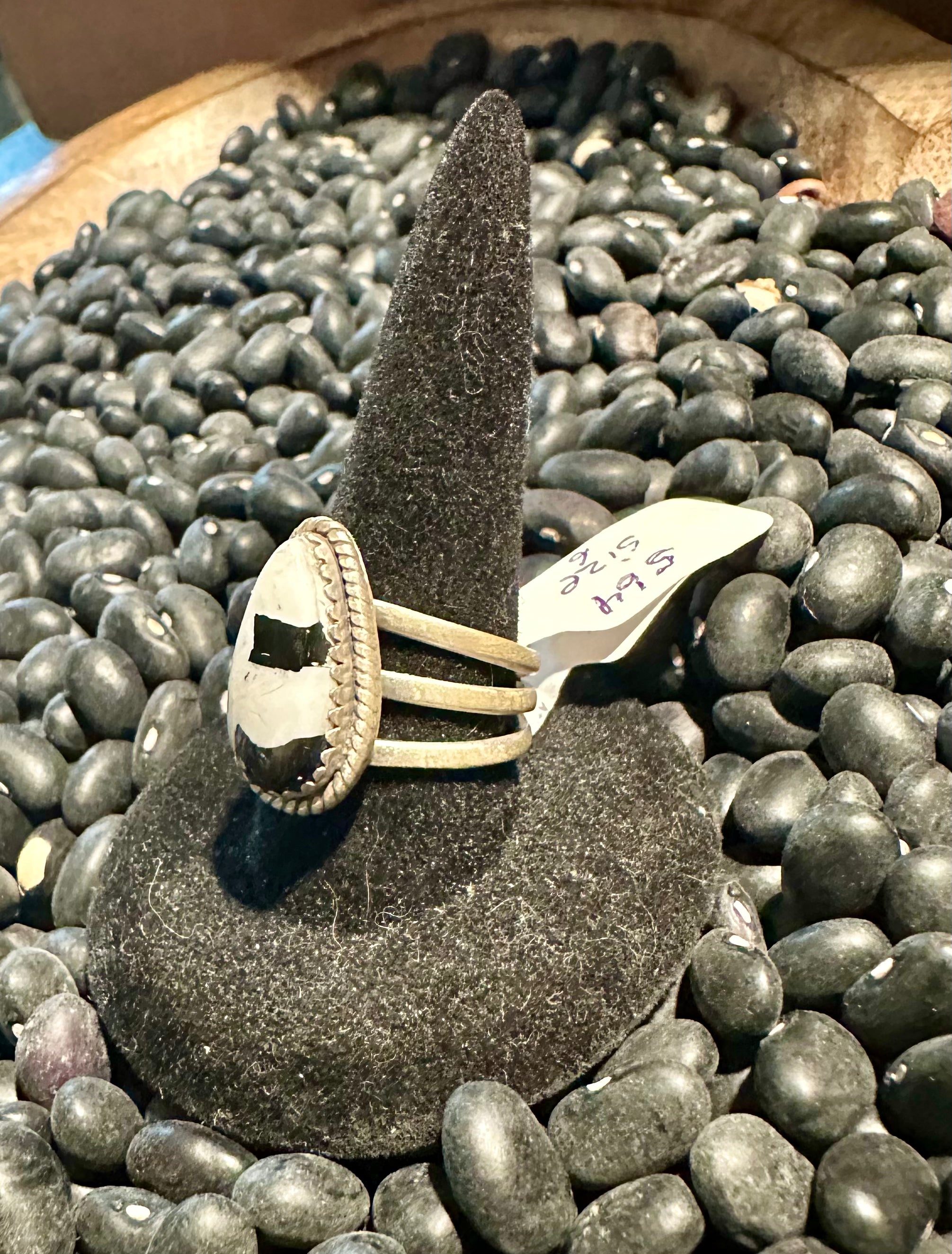 Sterling Silver White Buffalo Ring