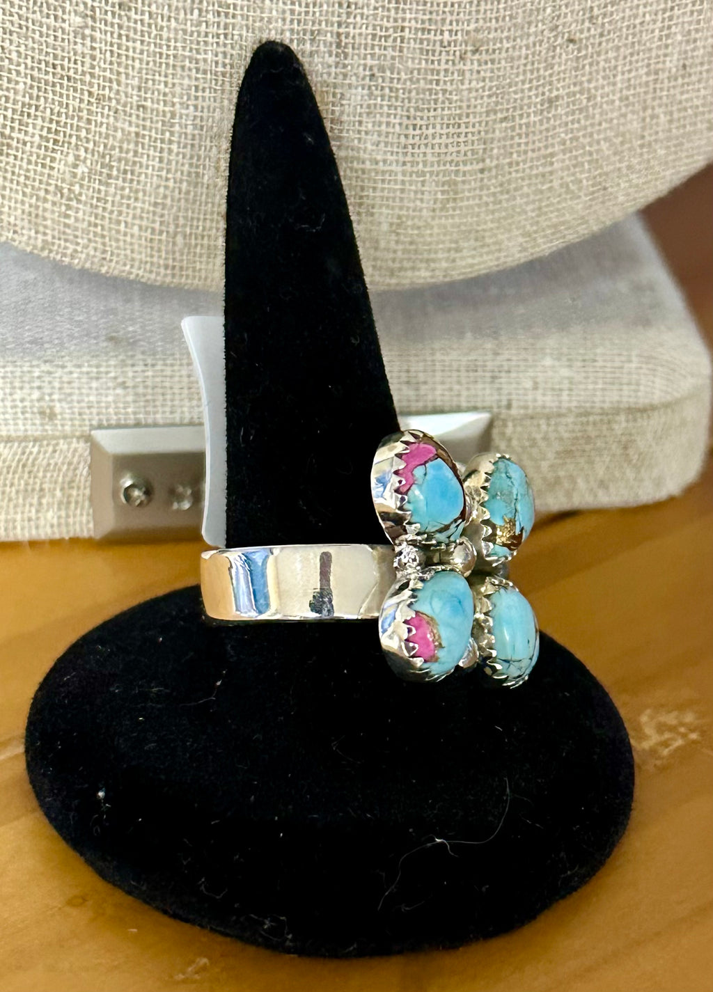 Cotton Candy Sterling Silver Butterfly Ring