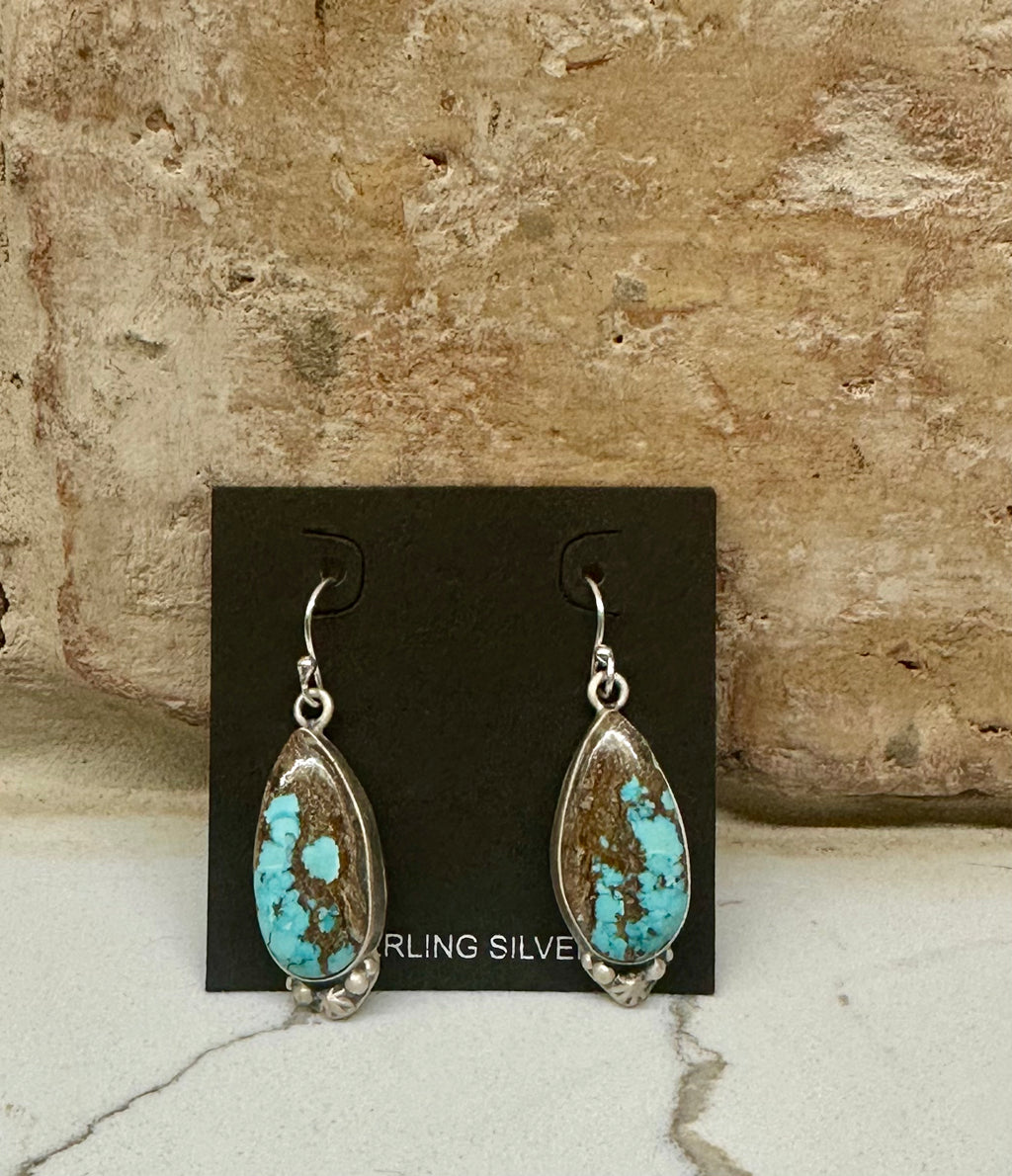 Black Jack Sterling Silver Dangle Earrings