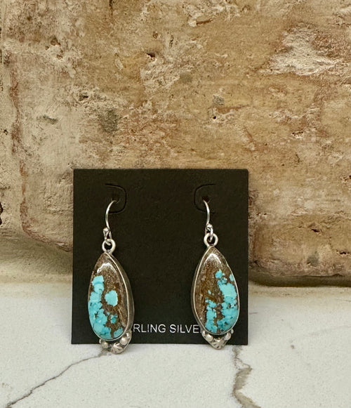 Black Jack Sterling Silver Dangle Earrings