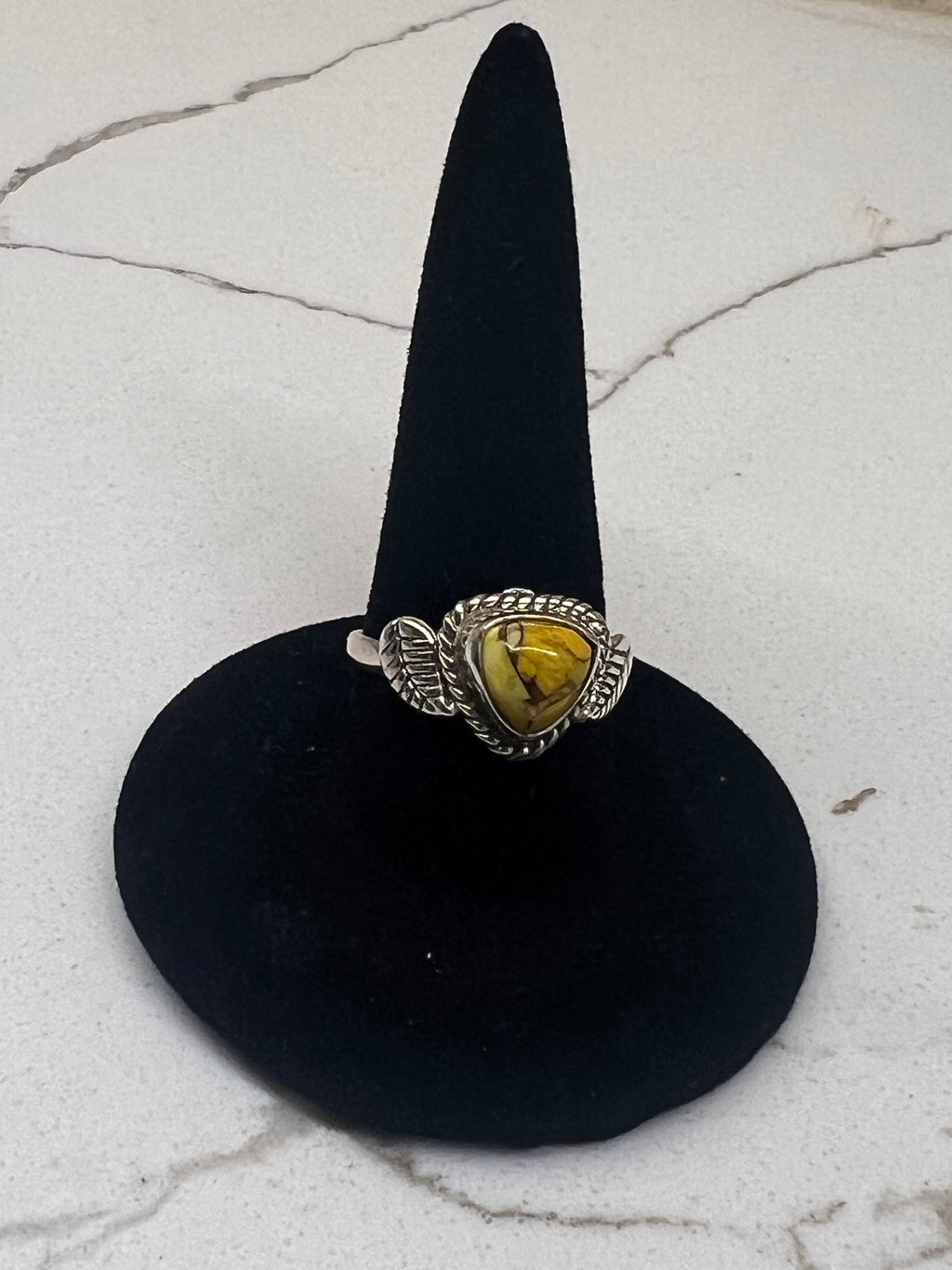 Honey Dahlia Sterling Silver Dainty Ring