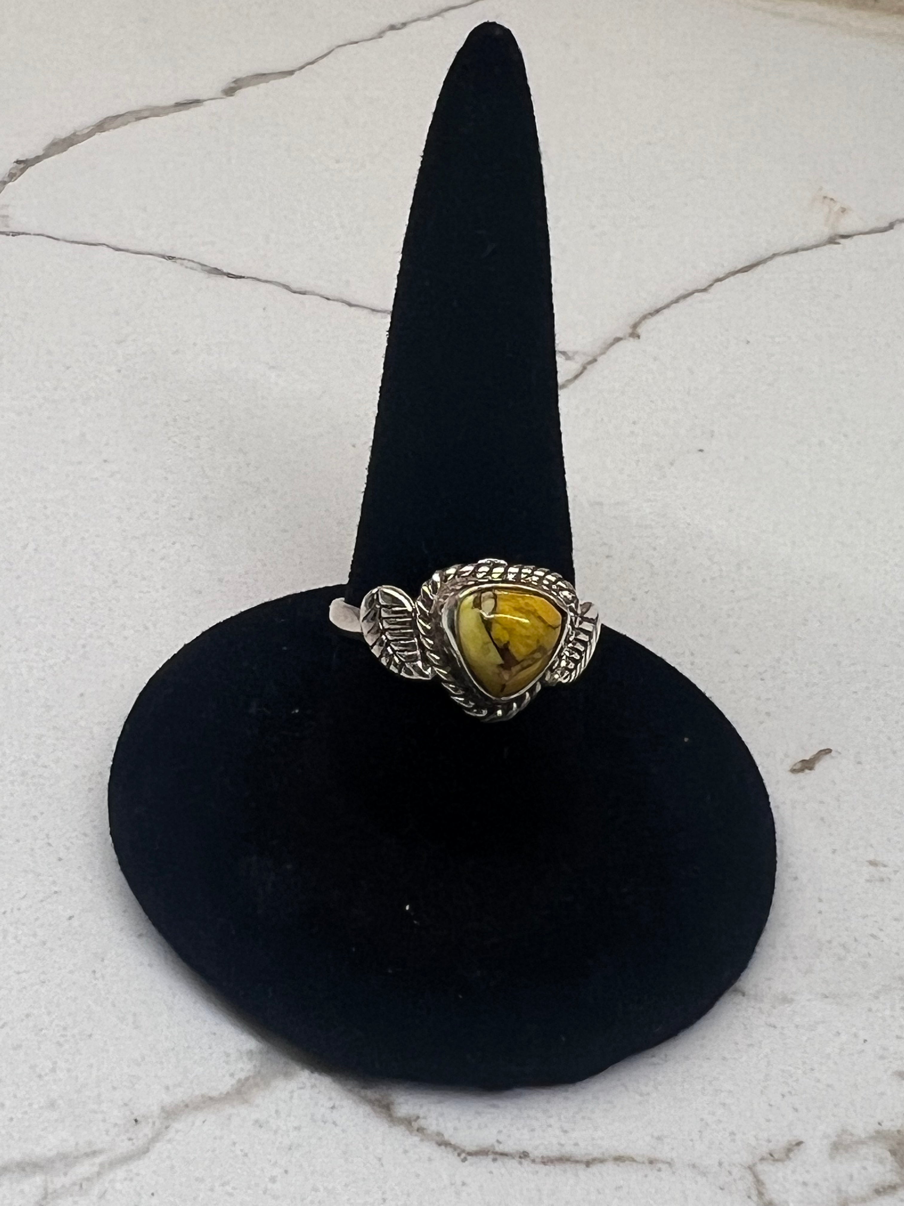 Honey Dahlia Sterling Silver Dainty Ring