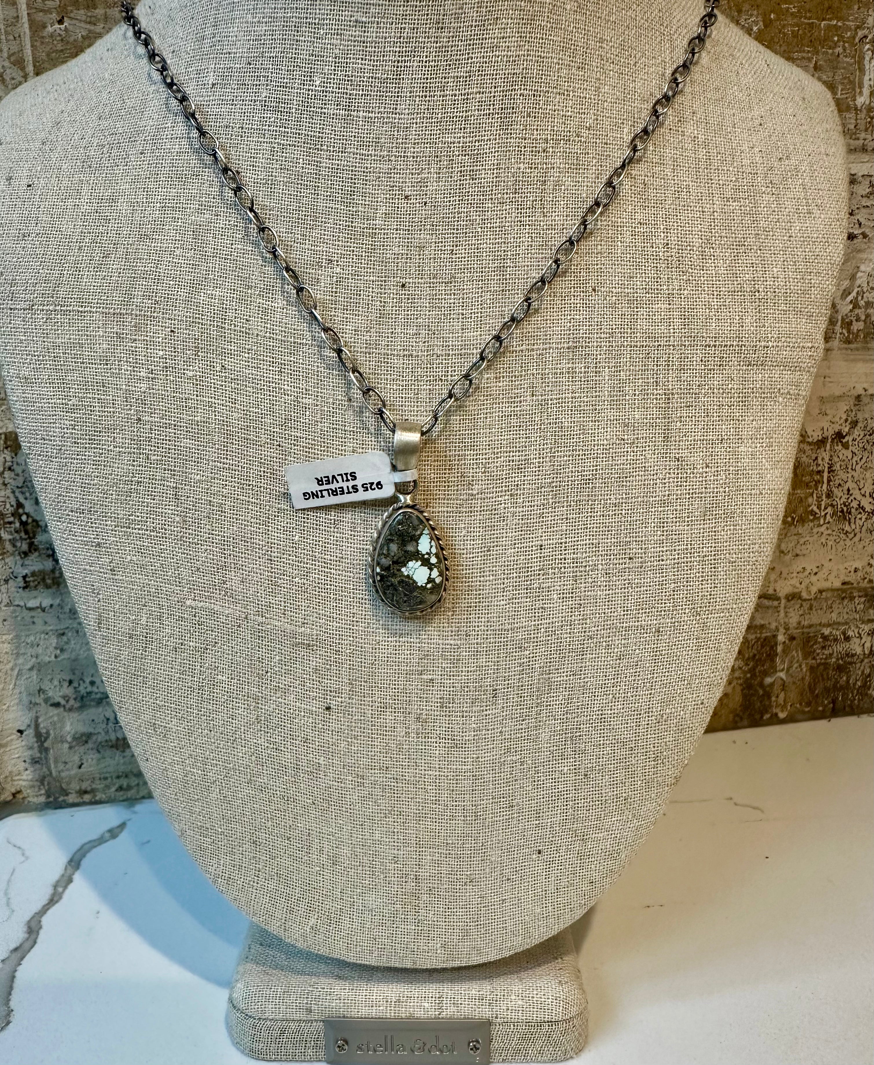 Sterling Silver Dry Creek Turquoise Necklace