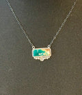 Sterling Silver Fox Turquoise Bar Necklace