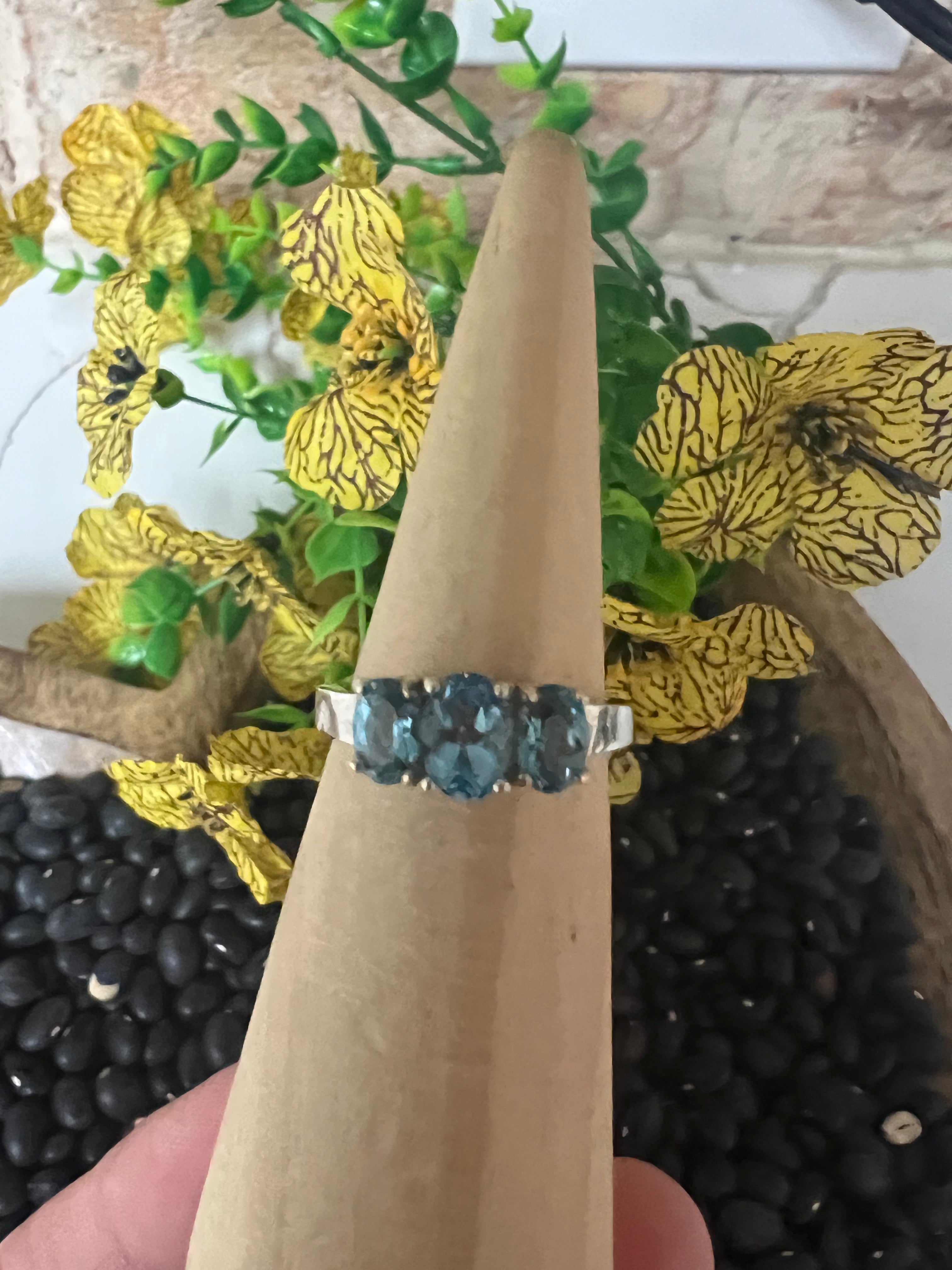 Sterling Silver Blue Topaz Ring