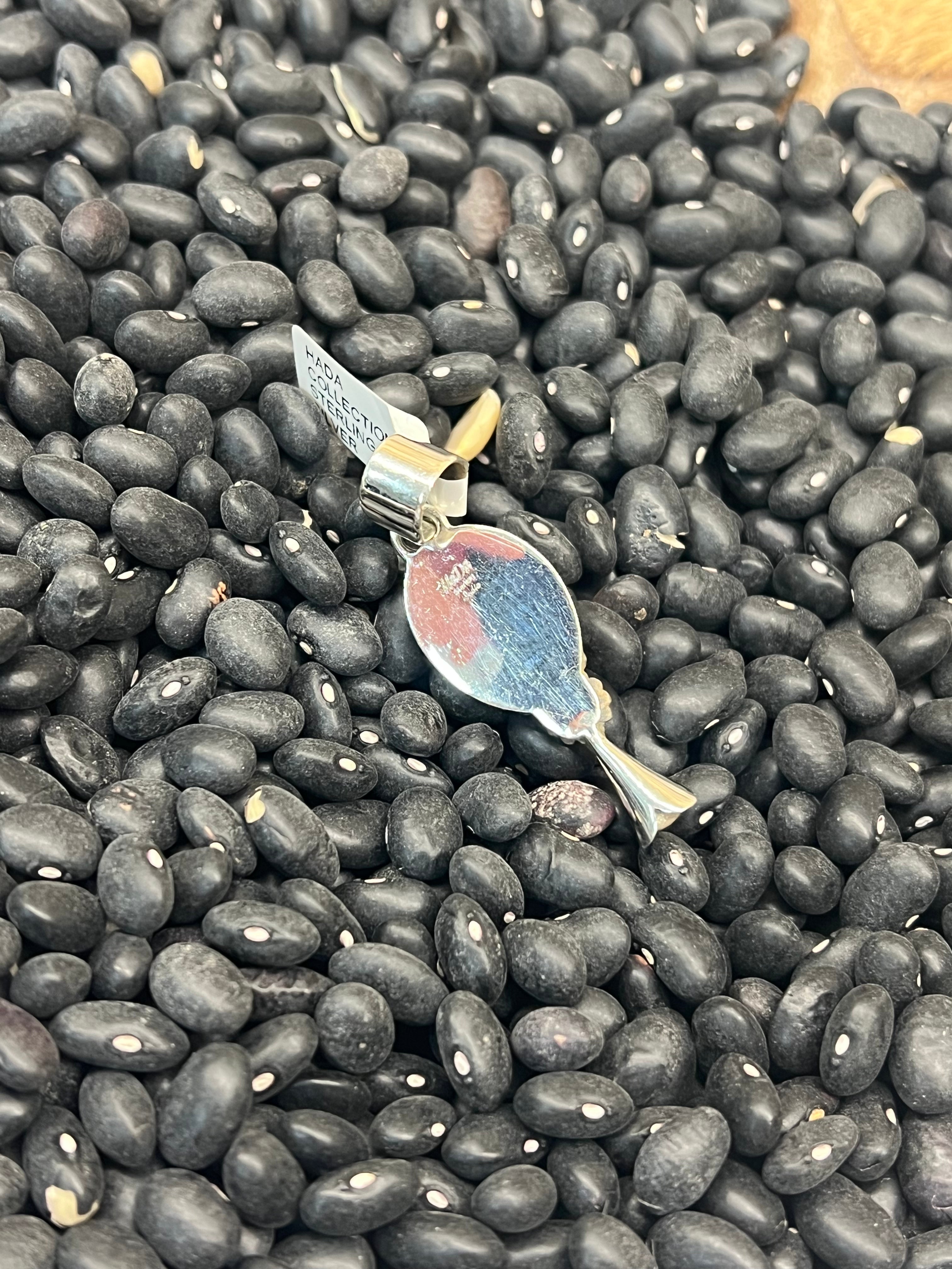 Sterling Silver Pink Conch squash Pendant