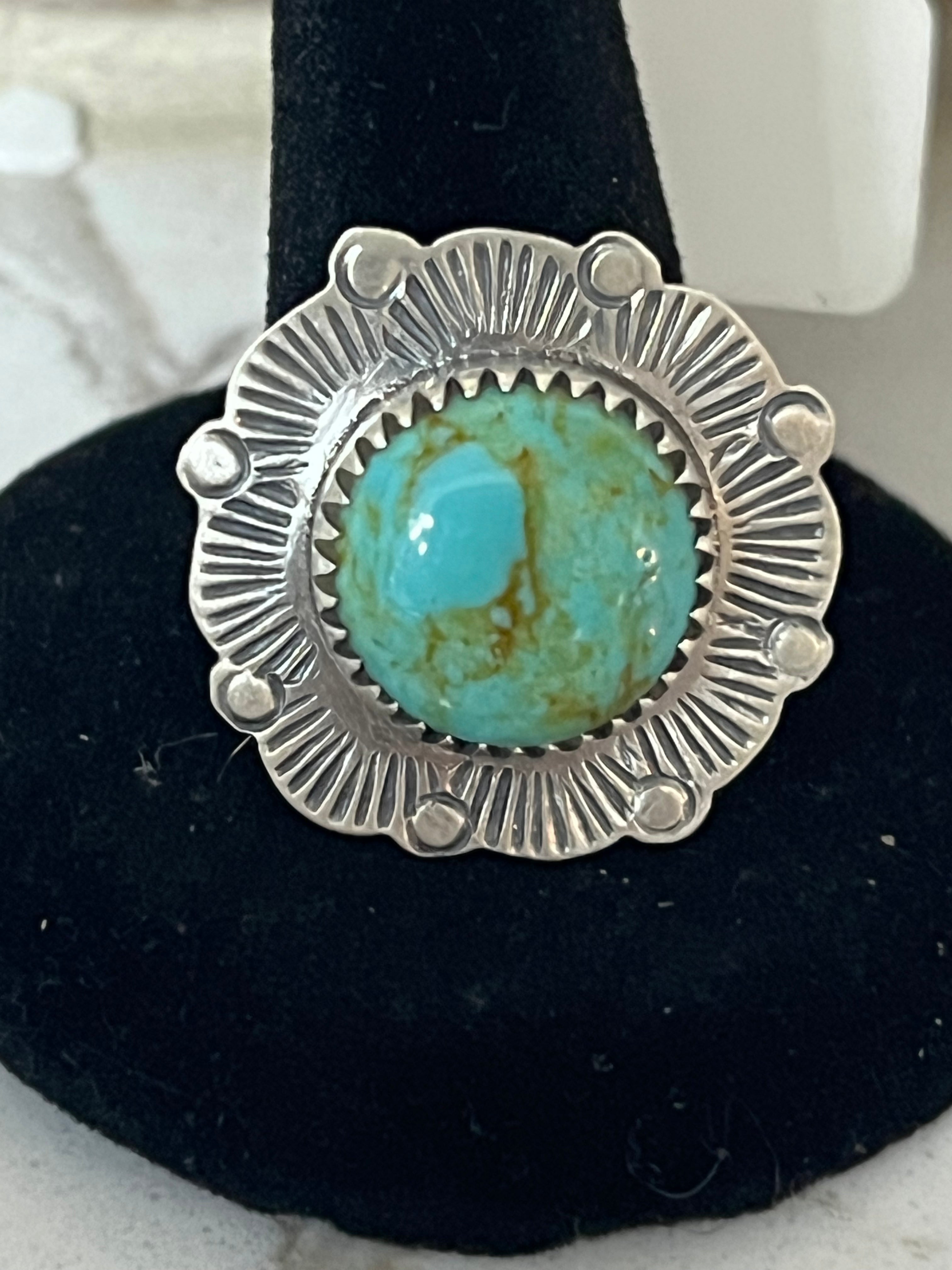 Sterling Silver Stella Blue Turquoise Ring
