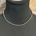 Sterling Silver 5MM Pearl necklace 16"