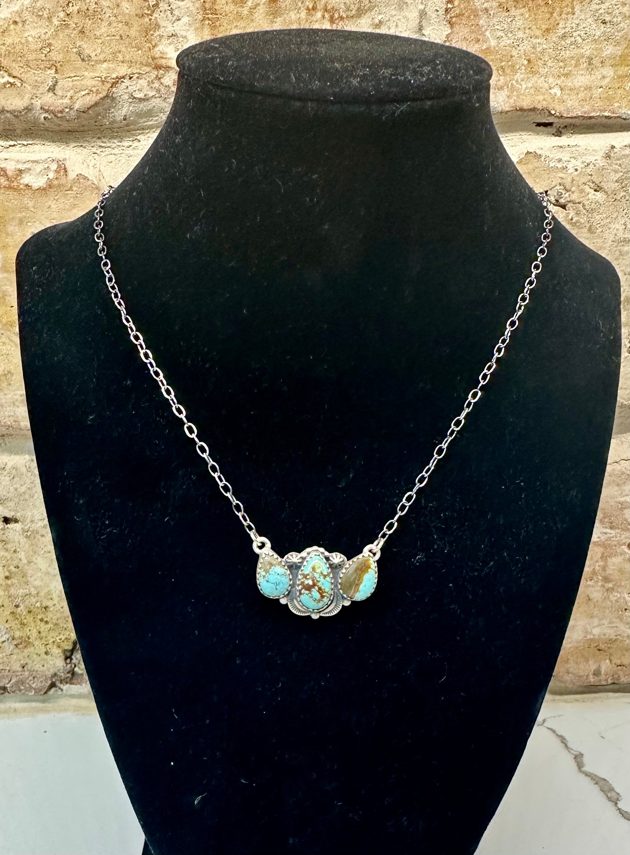 Sterling Silver #8 Bar Necklace