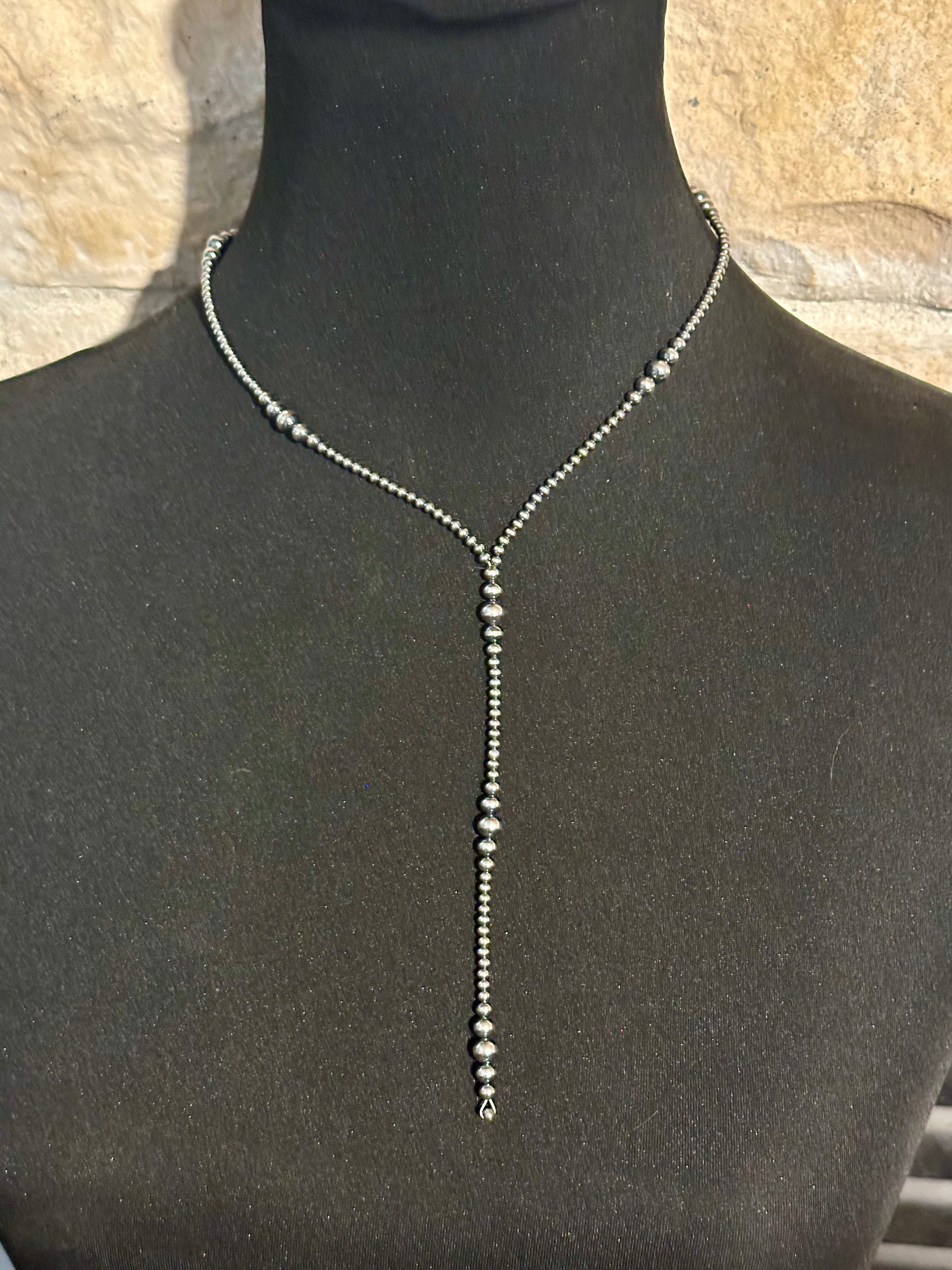 Desert Pear Sterling Silver 16" Lariat necklace