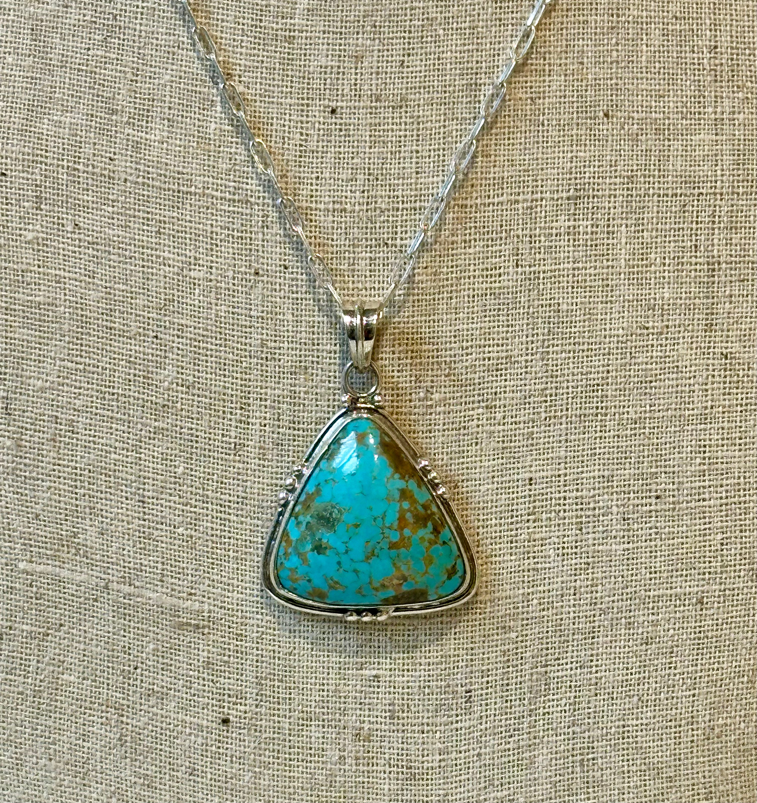 Kingman Turquoise Triangle Necklace