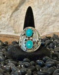 Men's Native Sterling Silver Turquoise Ring