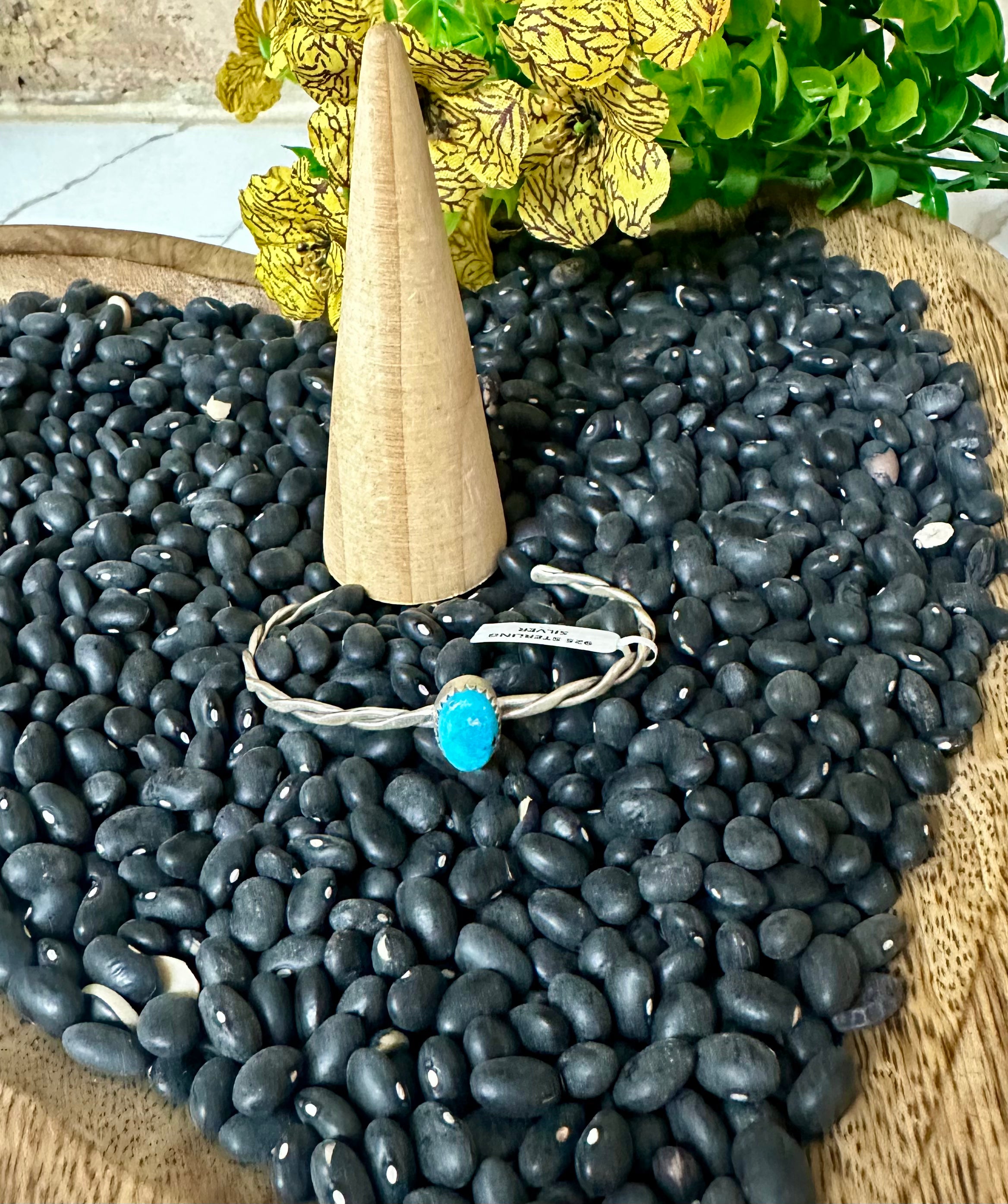 Sterling Silver Blue Bird Turquoise Cuff