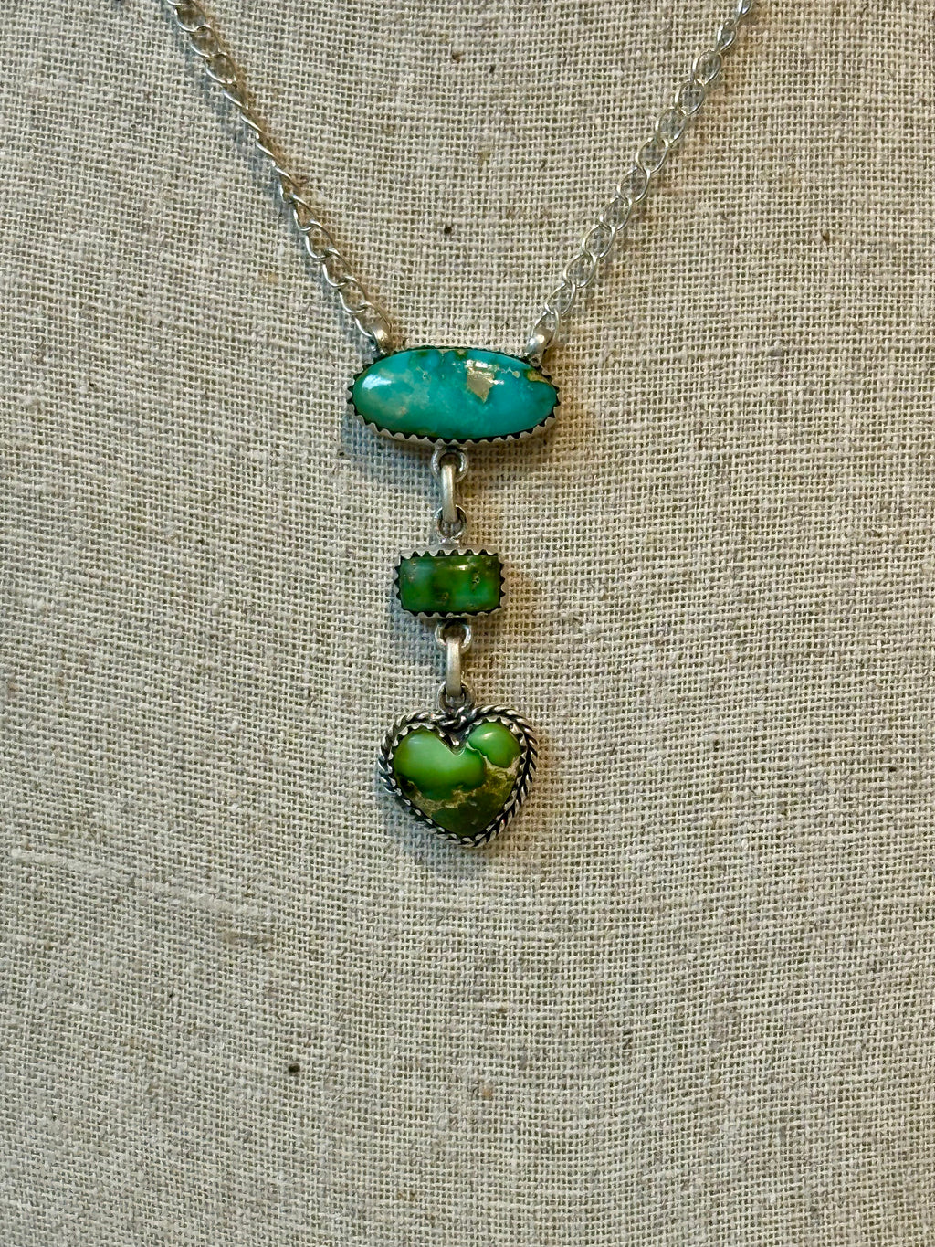 Sonoran gold 3 stone Necklace