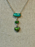 Sonoran gold 3 stone Necklace